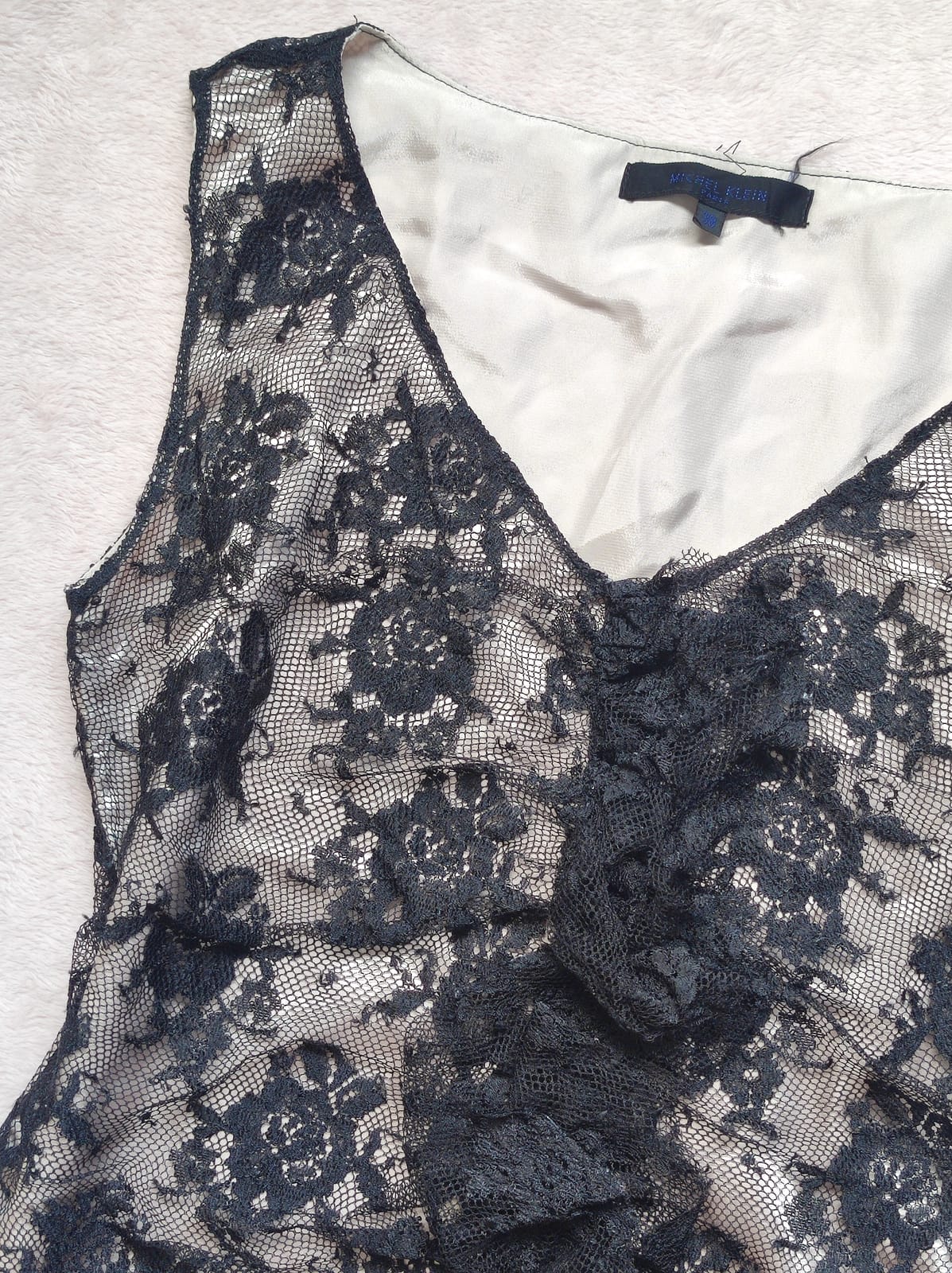 Black Lace Ruched Sleeveless Gothic Blouse - Photo 4