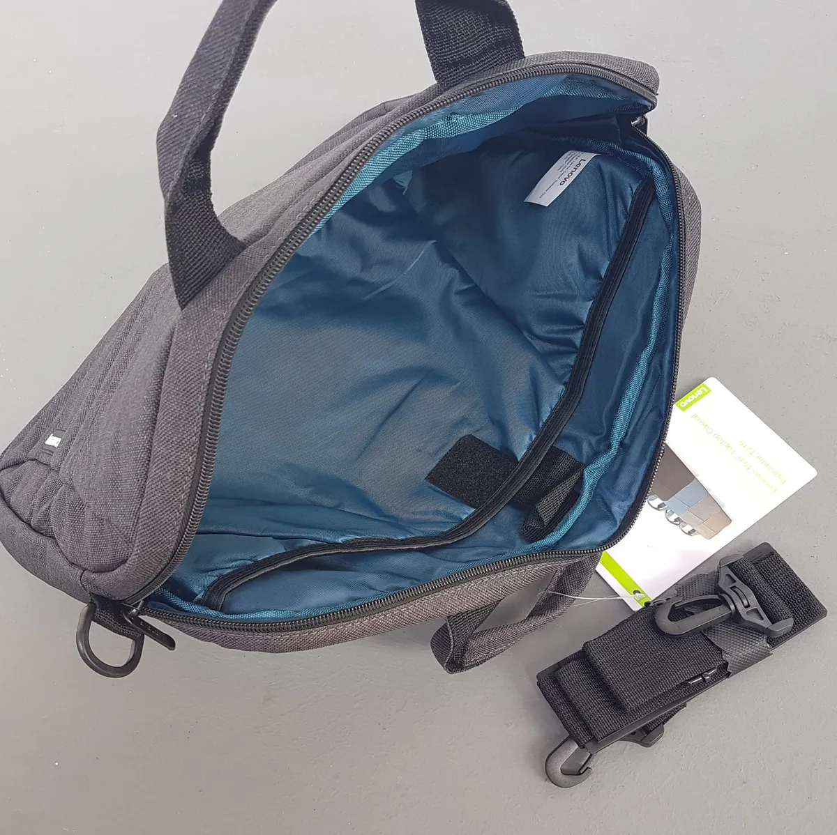 LENOVO Original Lenovo Bag, 15.6" Laptop Casual TOPLOADER T210 Model, Cosmopolitan, Charcoal Grey Tone, Tablet, Notebook, Blue Interior, Top Handle, Urban Style, Minimalist Design, Travel Pack, New with Tag, Professional Digital Life - Photo 9