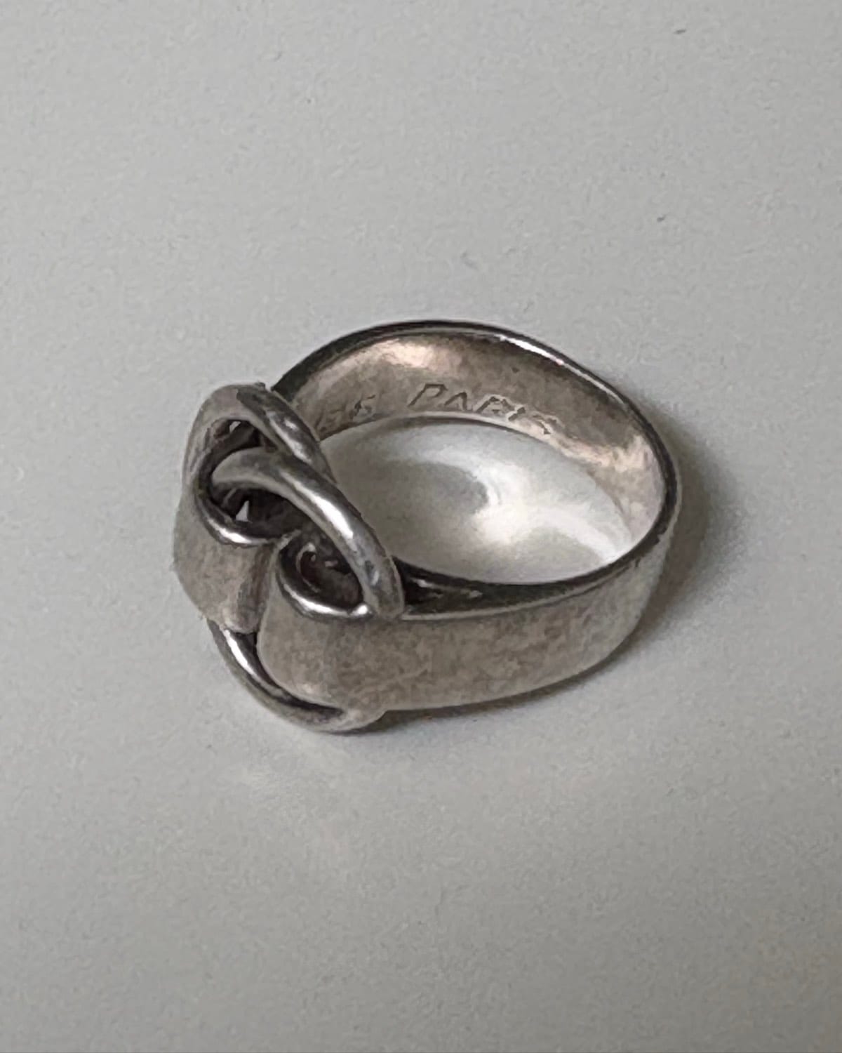 Hermès Hermès 20th Century Sterling Silver Deux Anneaux ring - Photo 2