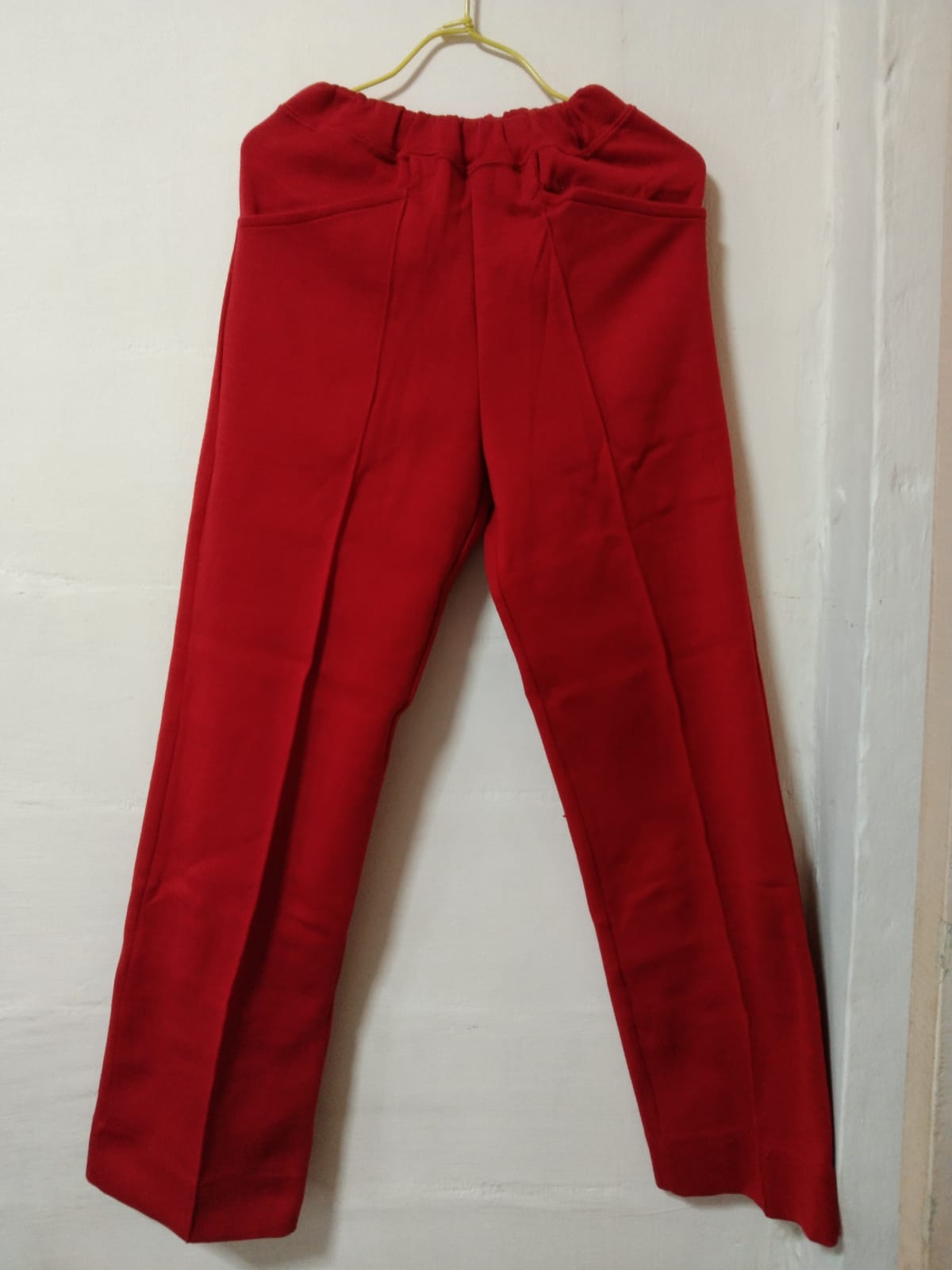 Bright Red Casual Pants - Photo 2