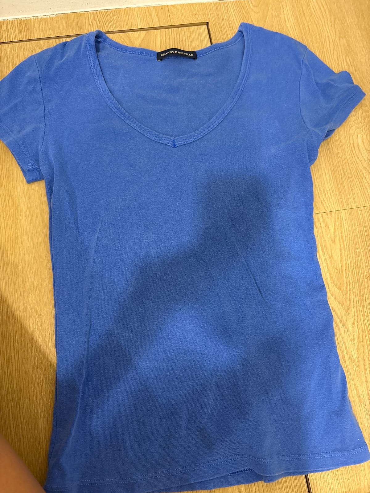 Brandy Melville Electric Blue V-Neck Tee