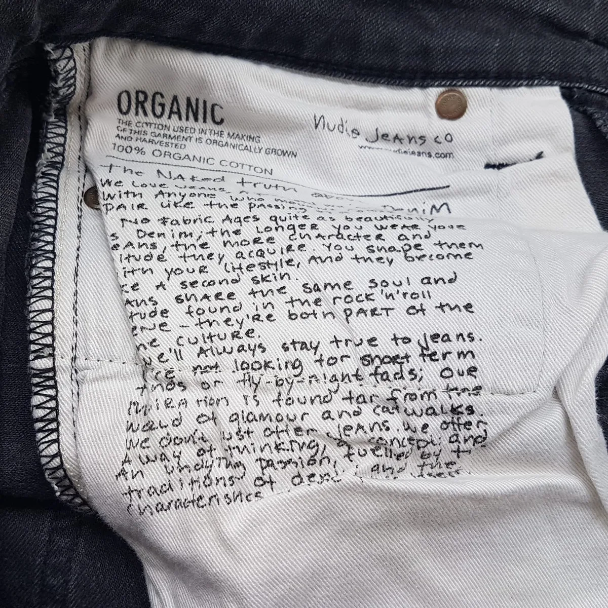 Nudies Original NUDIES Denim Jeans, Black Work Pants, Size 28, Cool Bottoms, Organic Model, made with Love, Straight Cut, Skinny, Urban Style, Elegant, Cosmopolitan, Stylish Trousers, Sophistication, Streetwise, Pop Culture, Timeless Appeal, Everyday Fashion - Photo 8