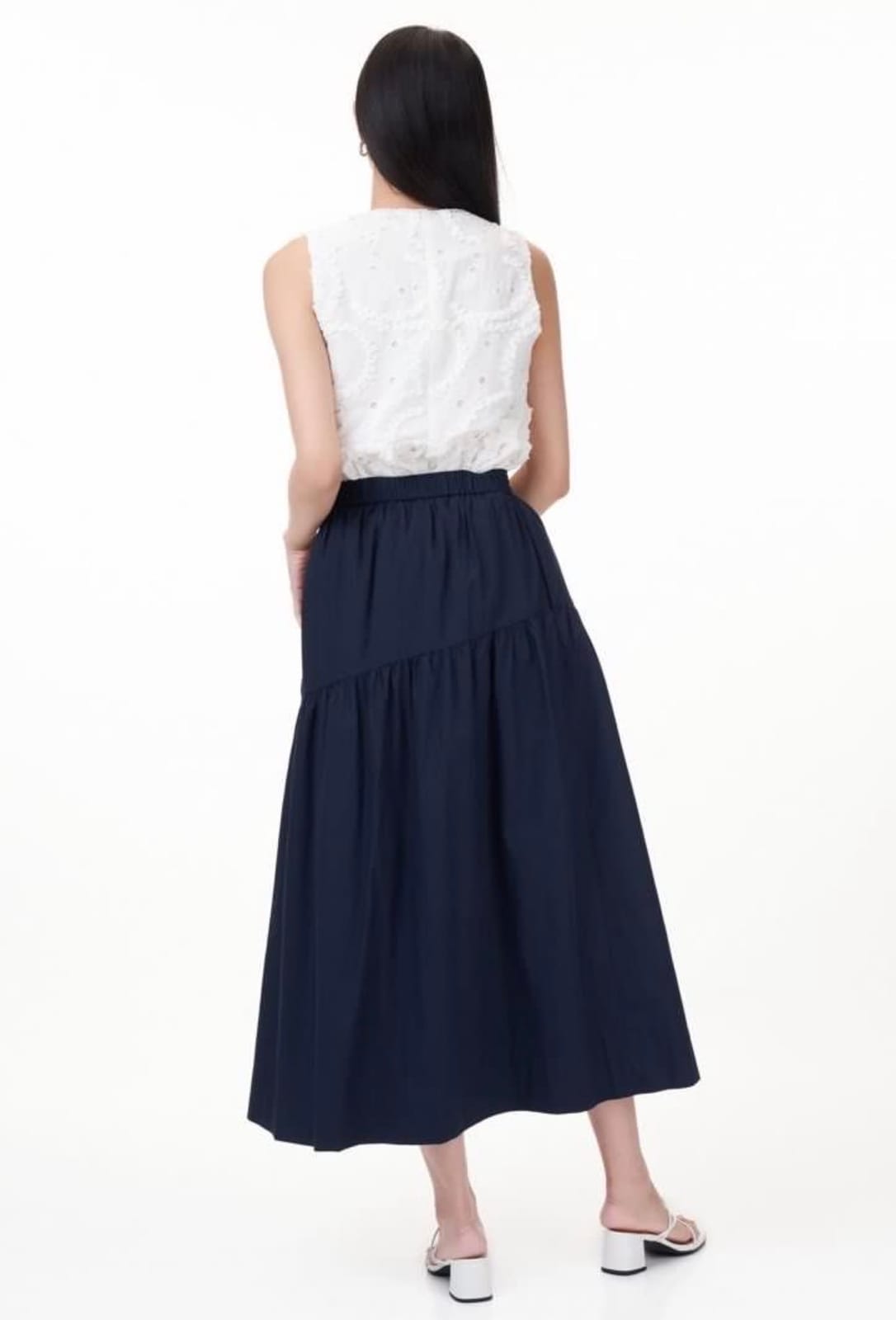TCL Maribel Tiered Skirt in Navy - Photo 5