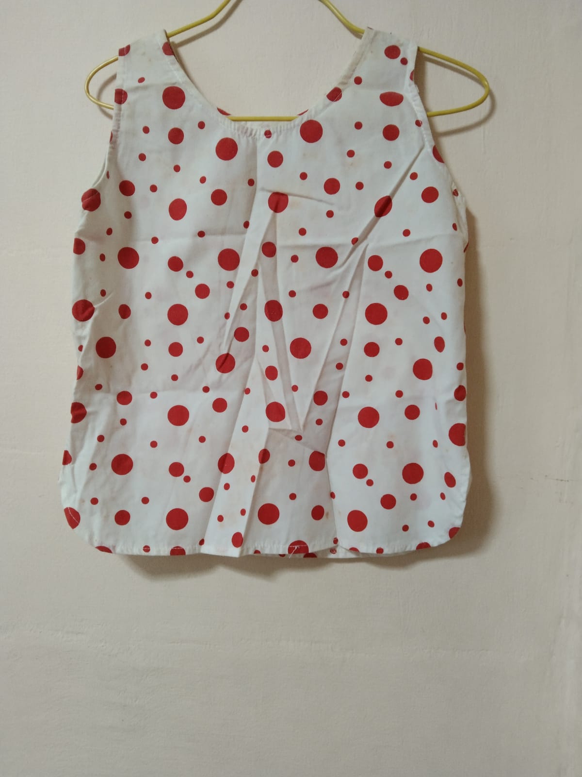 Retro Polka Dot Sleeveless Top