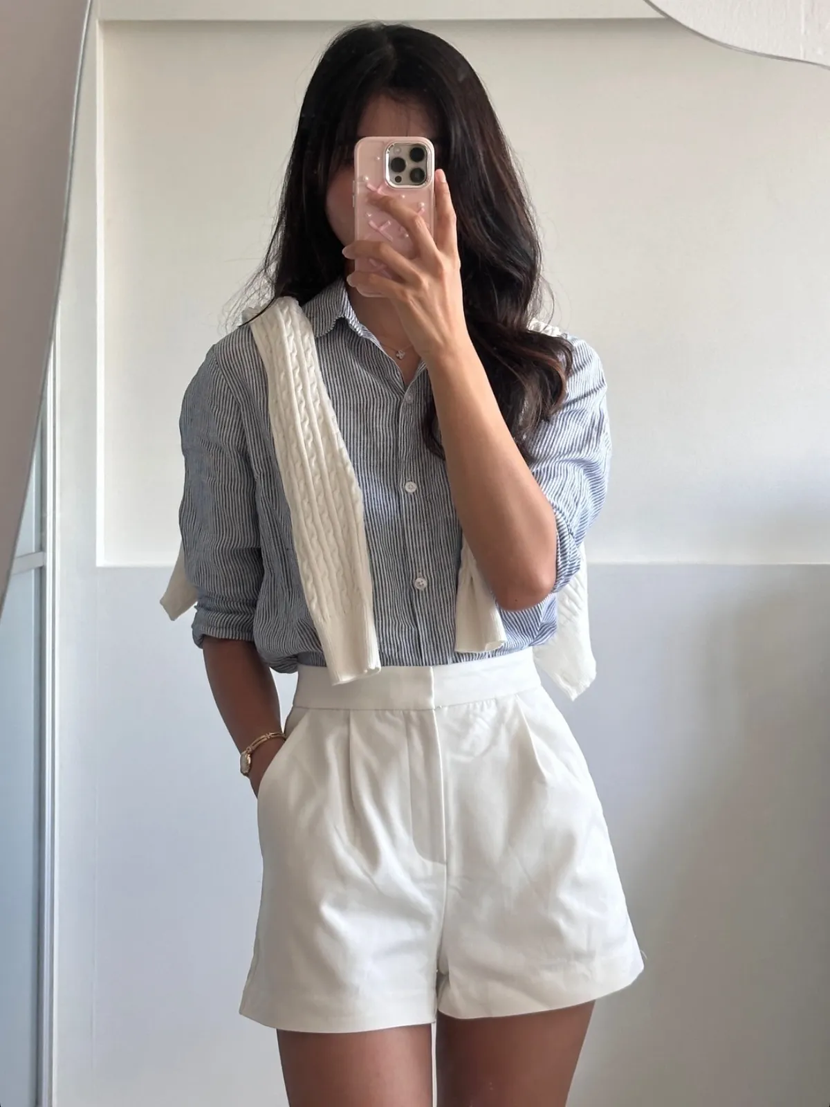 Shushi Willa Shirts Linen Stripe Shirt Tung 