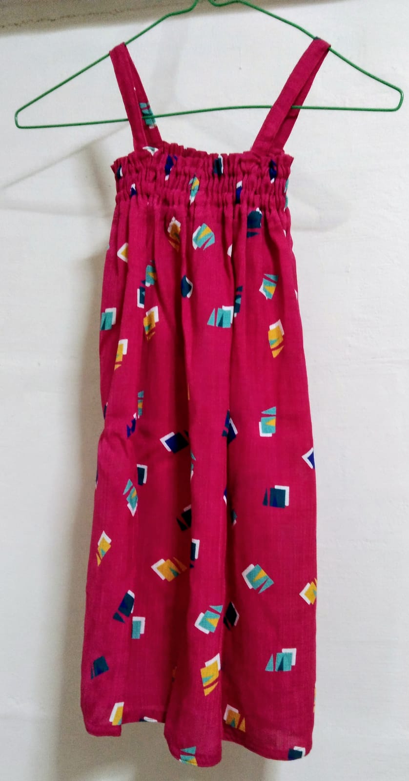 Bright Pink Patterned Summer Dress