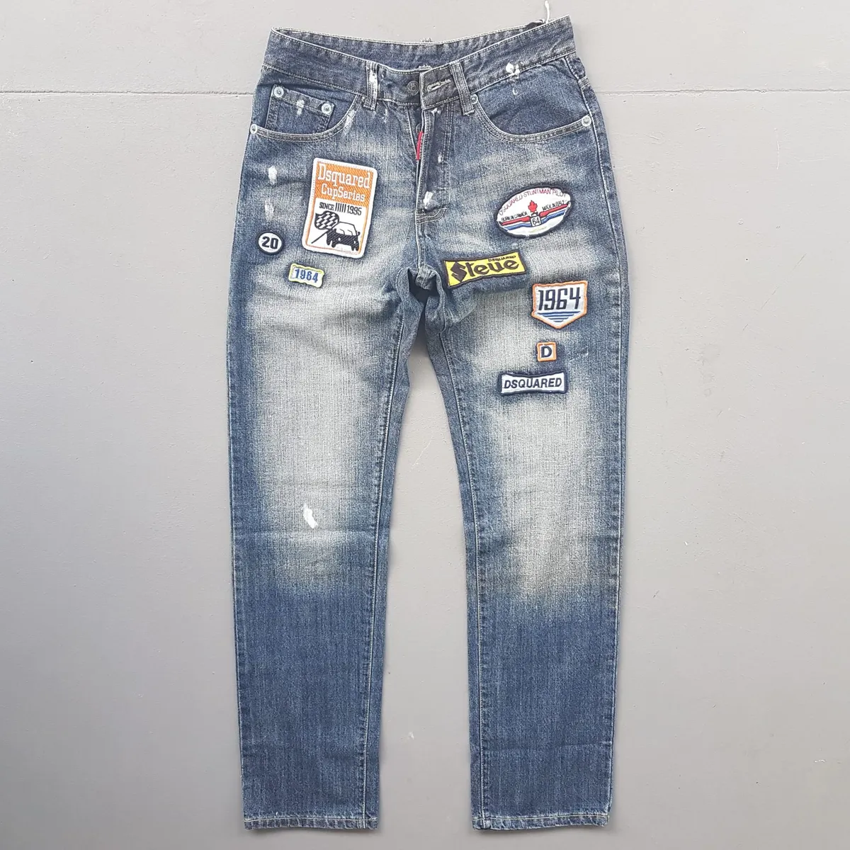 Dsquared² Retro Dsquared² Denim Jeans, Made in ITALY, Exquisite D2 Bootcut Jeans, Dsquared² Patchwork, Size 30 Bottoms, Haute Couture, New with Tag, Cosmopolitan, Designer Wear, Sophistication, Vintage Pants, Timeless Classic, Luxury Living, Cult Street Fashion - Photo 5