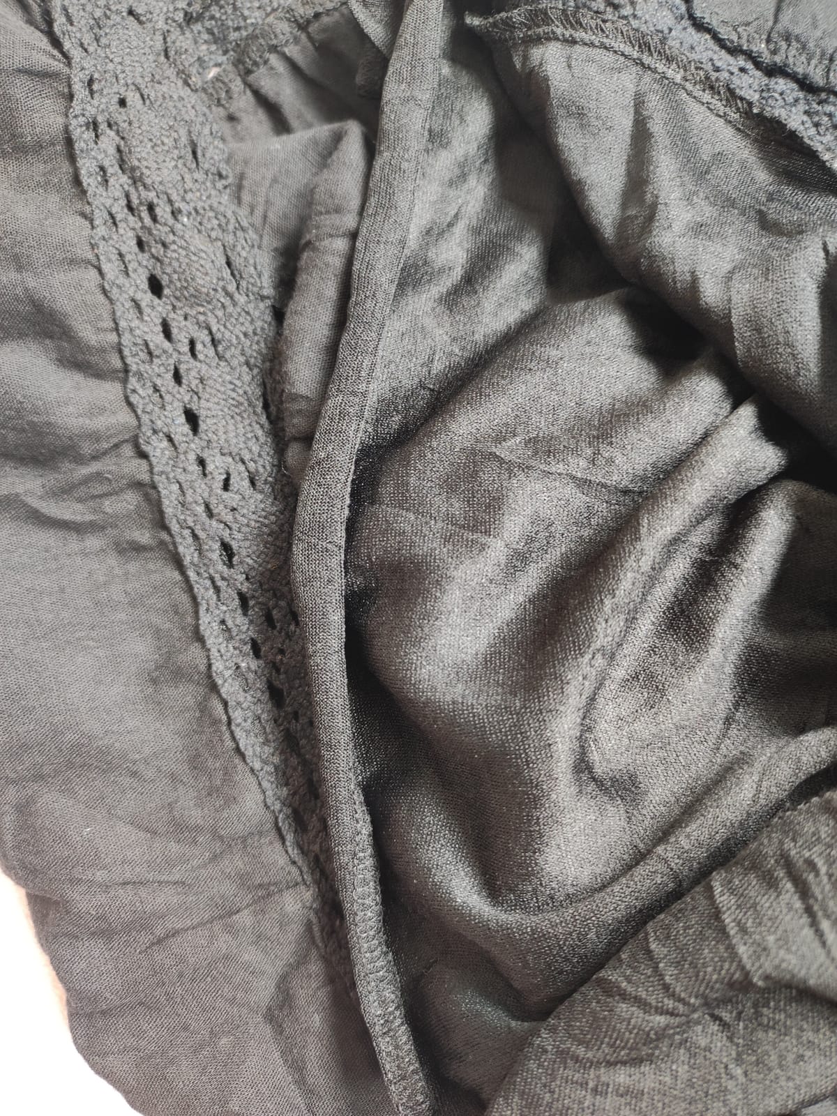 Black Tiered Cotton Maxi Summer Cottagecore Dress  - Photo 3