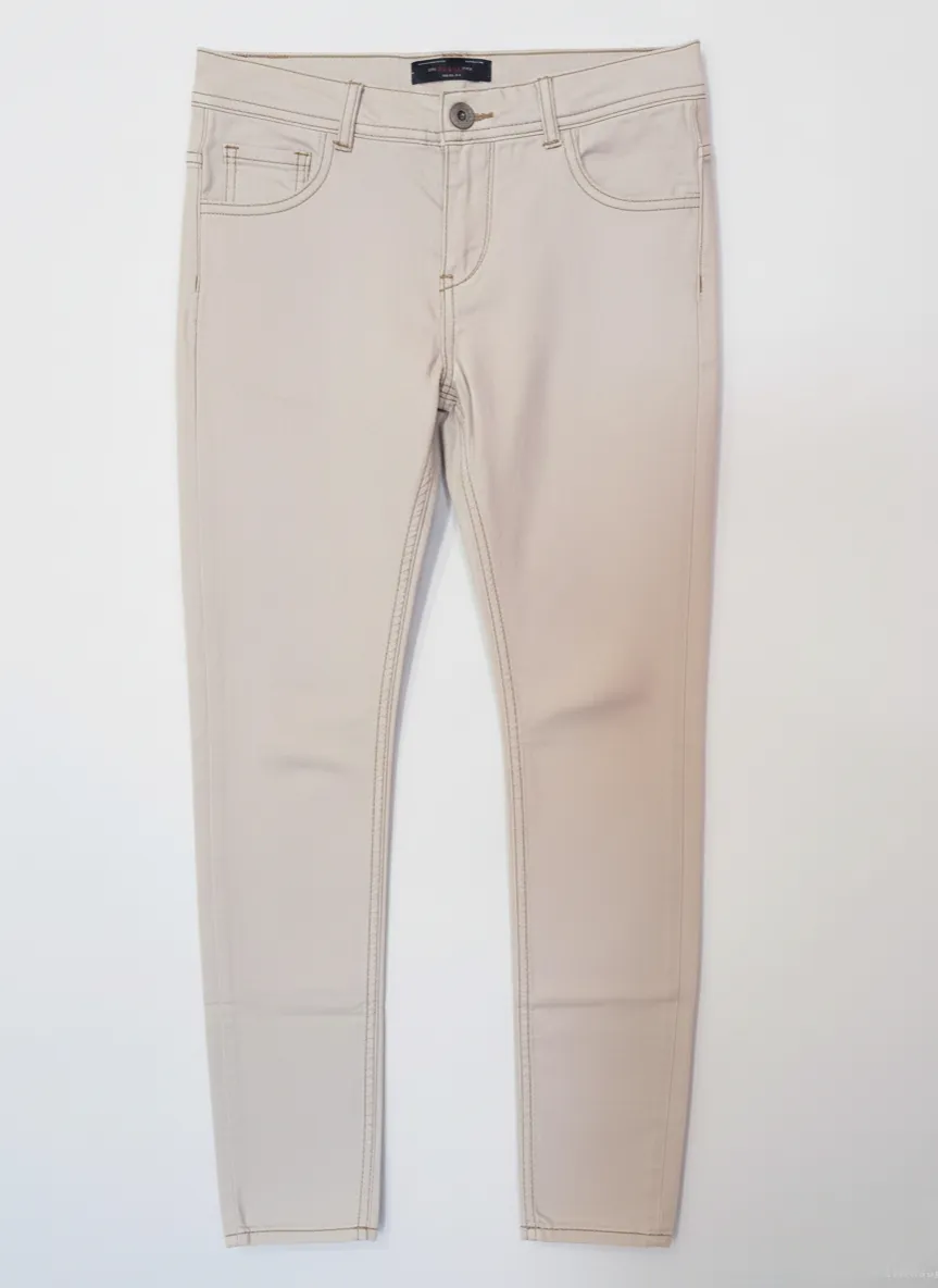 Bershka Bershka Women Light Denim Skinny Long Jeans Bottom Pants