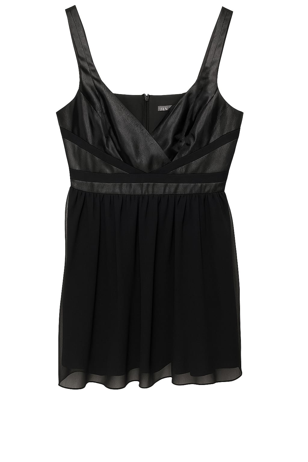 ARMANI EXCHANGE A|X Black Sleeveless Dress With Tulle Skirt (US 4)