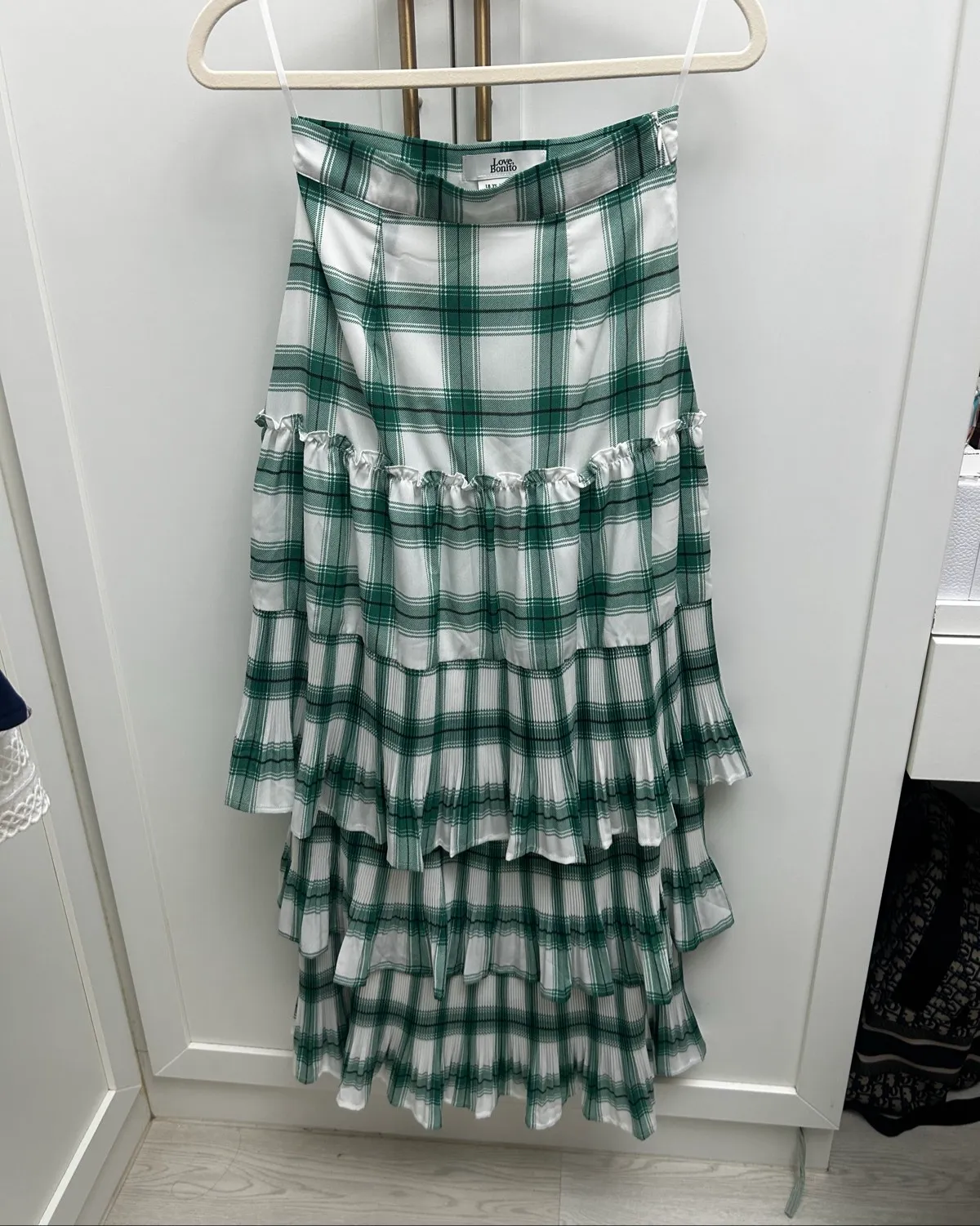 Love, Bonito Love, bonito checkered green tier skirt