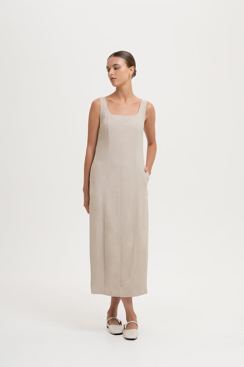 Love and Bravery Sloane Panelled Square Neck Sleeveless Dress - Photo 3