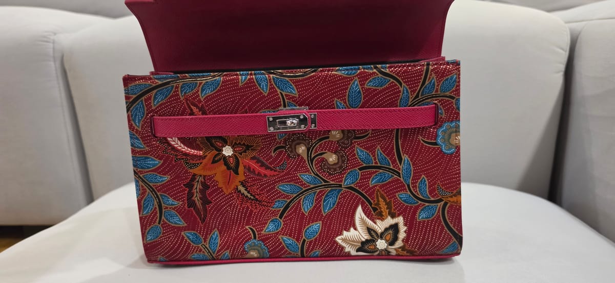 Peach Peach Batik Handbag w/ Detachable Strap - Photo 2