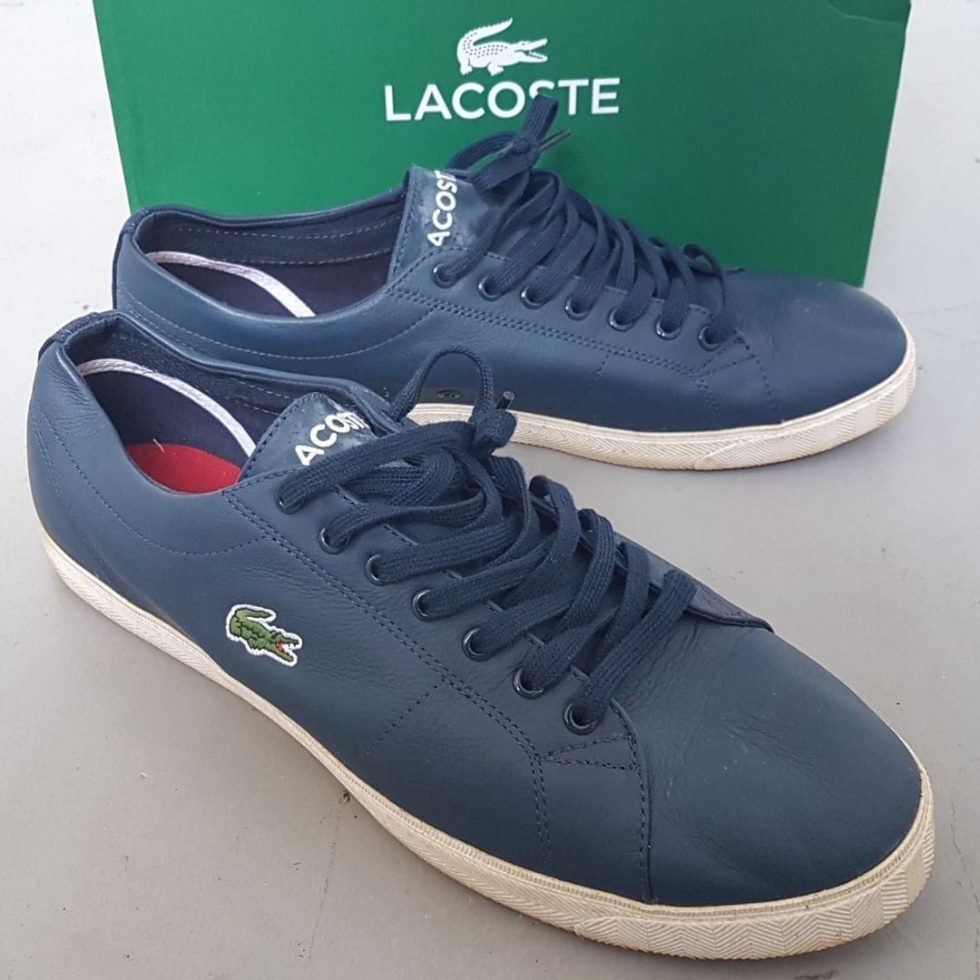 Lacoste Retro Navy Leather Sneakers - Classy & Comfy Vibes (US 12, UK 11, EU 46,) - Photo 2