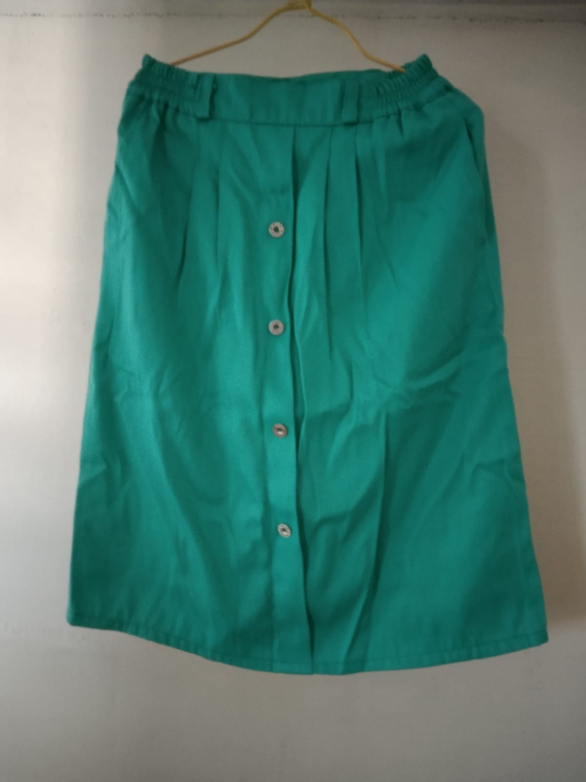 Vintage Teal Button Skirt
