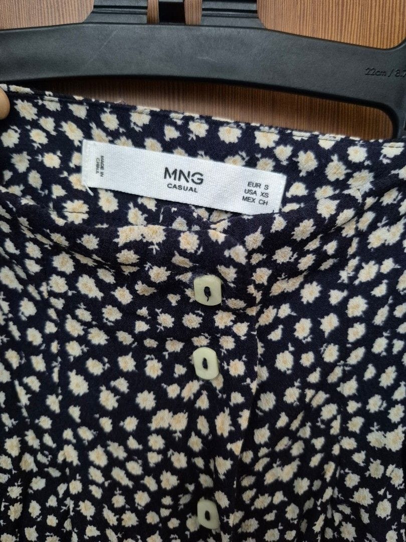 Mango Mango Floral Navy Top & Skirt Set - XS, Super Cute! - Photo 2