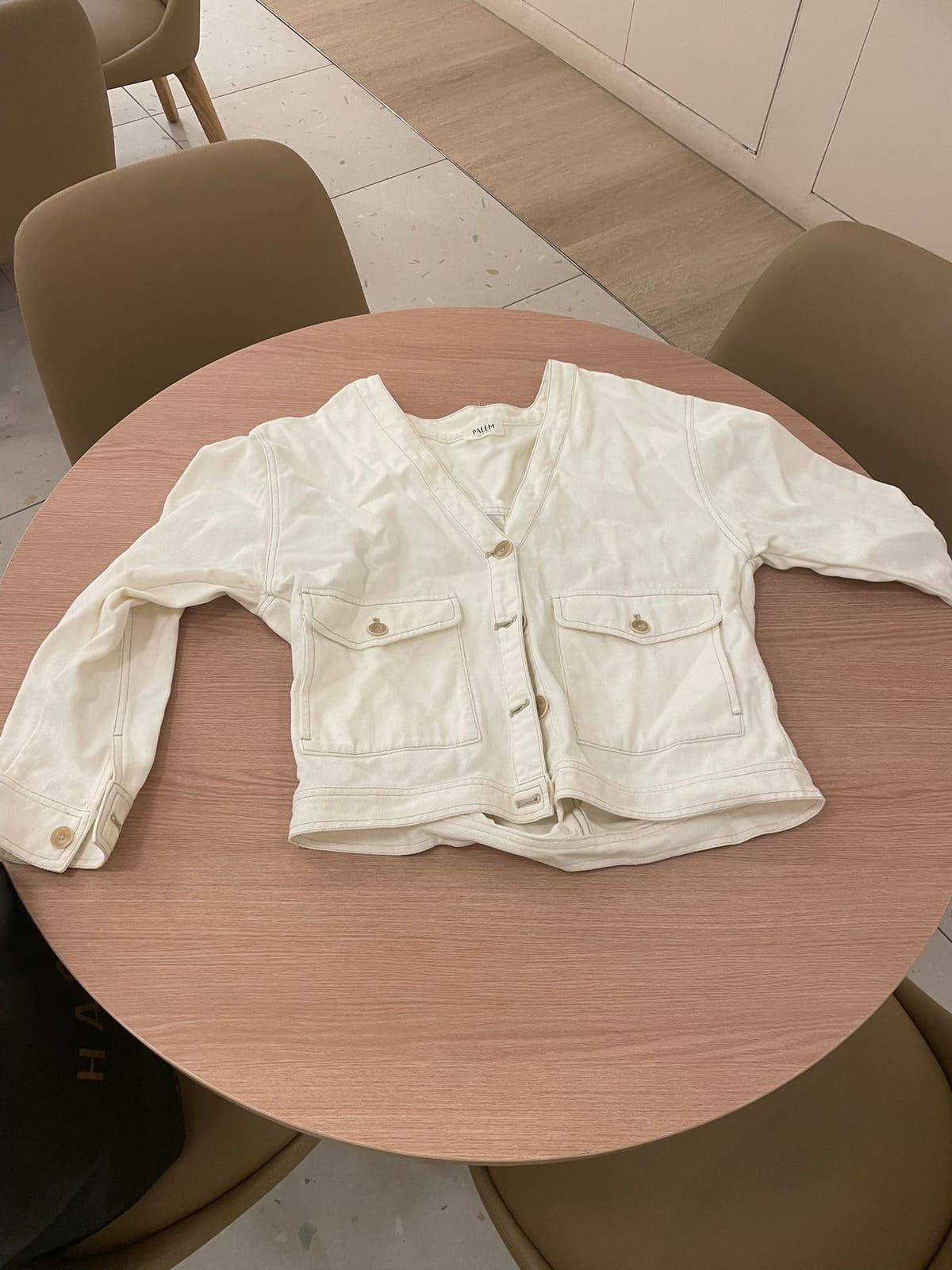 White Cropped Utility Jacket