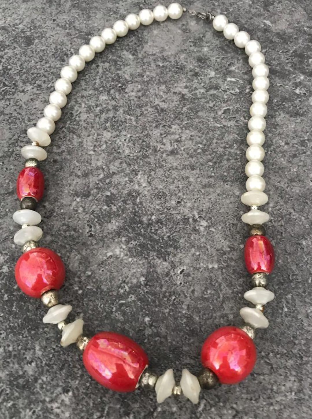 Chunky Multicolour Beaded Necklace - Photo 2