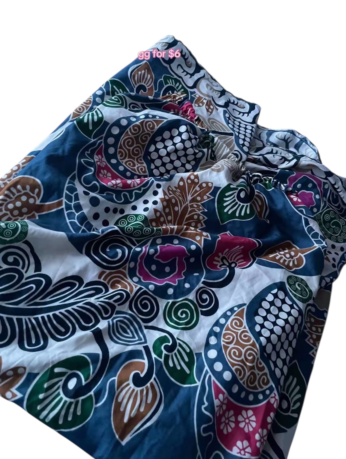 Floral Batik-Style Skirt