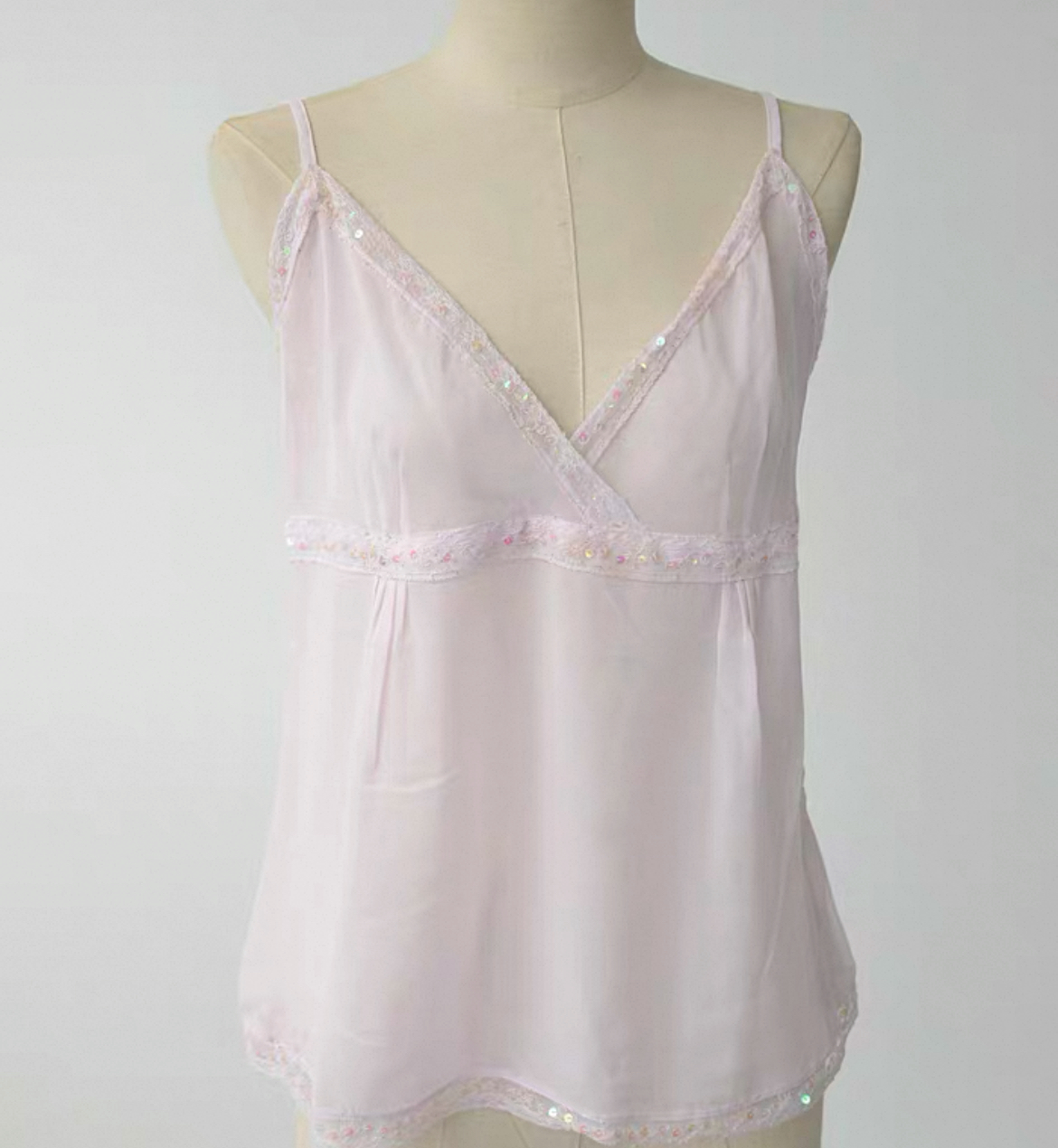 Soft Pink Lace Cami Top