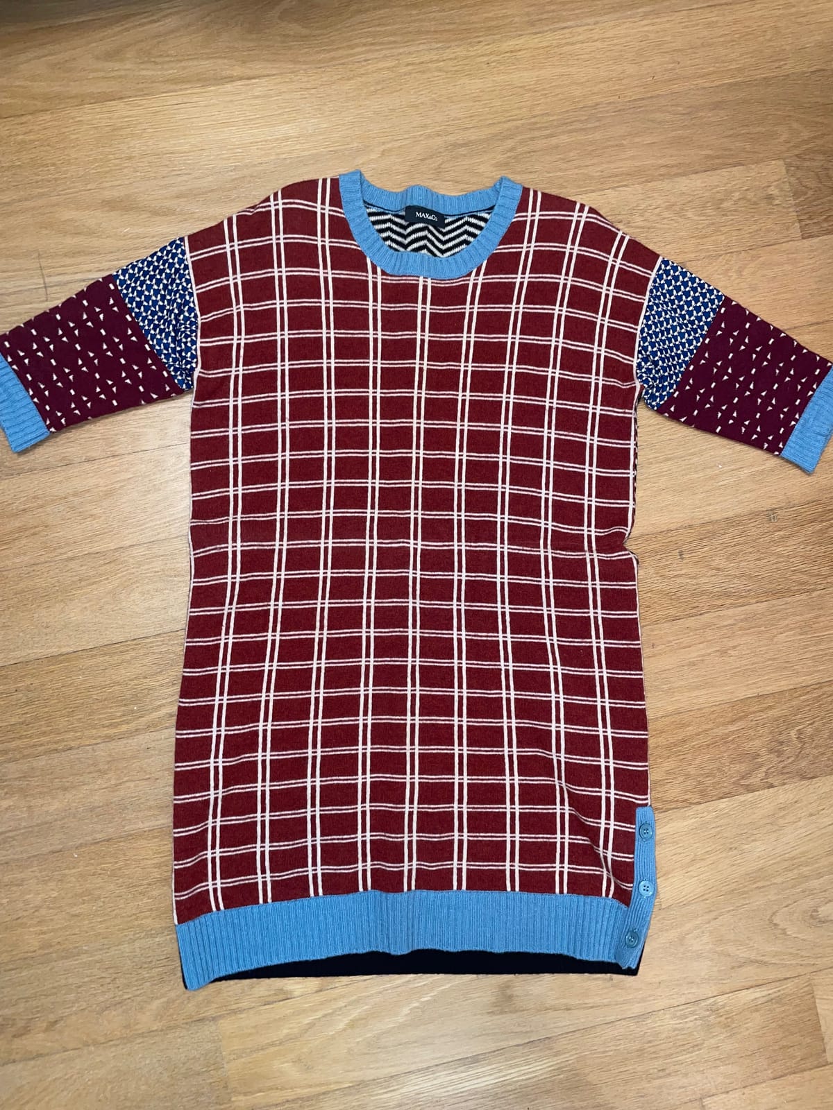 MAX&Co. Patterned Sweater Dress