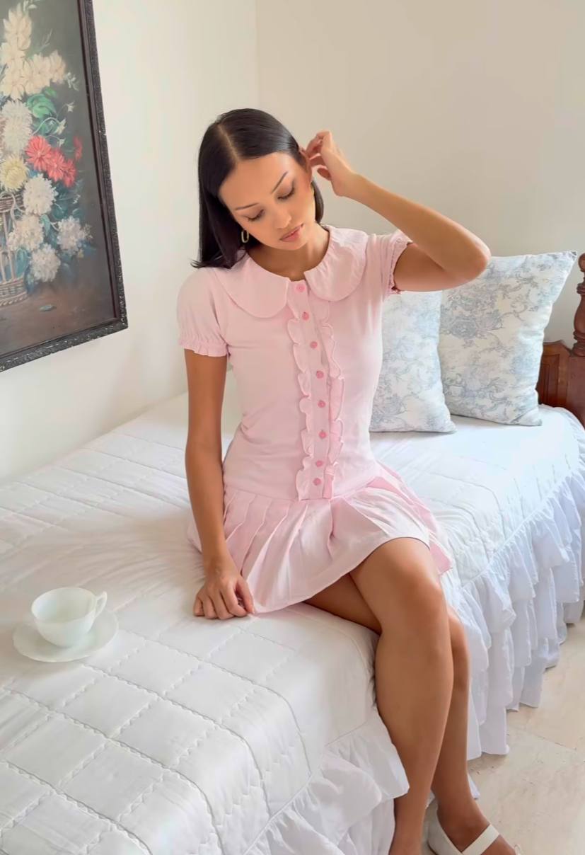 herpalais herpalais baby pink dress - Photo 2