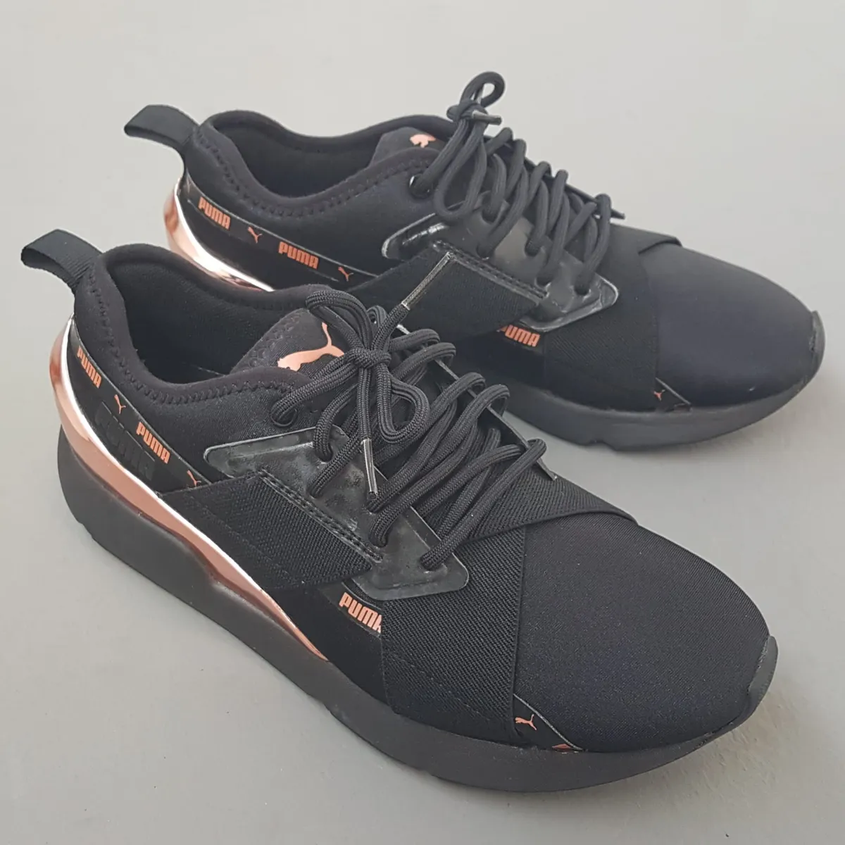 Puma Original Puma Women's Muse X-2 Metallic Sneakers, US 7.5, UK 5, EUR 38, CM 24, Black Shoes, Rose Gold Colorway, Distinctive ballet Inspired feminine Contrasts, Cosmopolitan, Urban Style, Pop Culture, Sophistication, Cult Street Fashion, Everyday Shoes - Photo 4