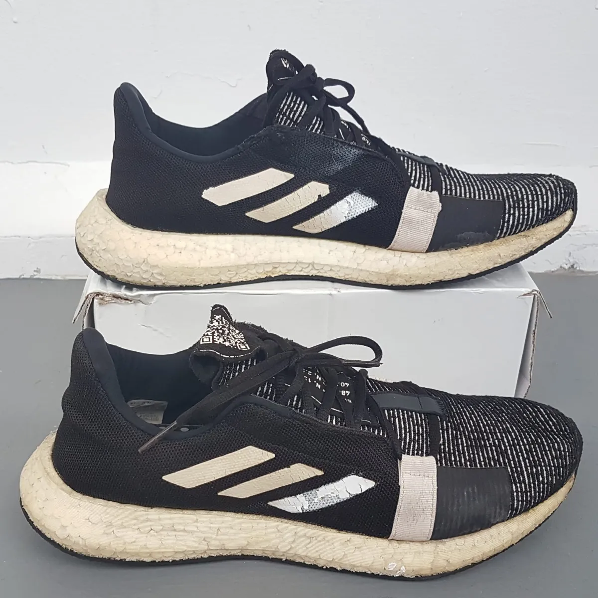 Adidas Original Adidas Running Shoes, SENSE BOOST GO Model, Core Black Linen Model, US 12, UK 11.5, EUR 46 2/3, JPN 300, Cosmopolitan, Boost Midsole, Urban Runners, Innovation, Performance, Sophistication, Streetwise, Everyday Fashion - Photo 5