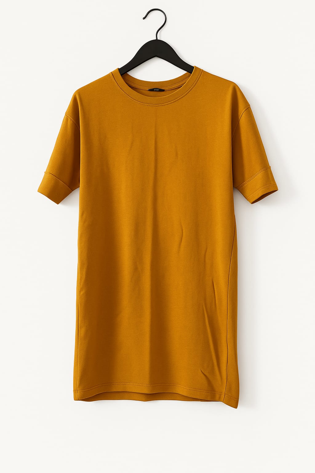 Zara ZARA Oversized Mustard Brown/Pumpkin Orange Minimalist Dress (S) - Photo 2