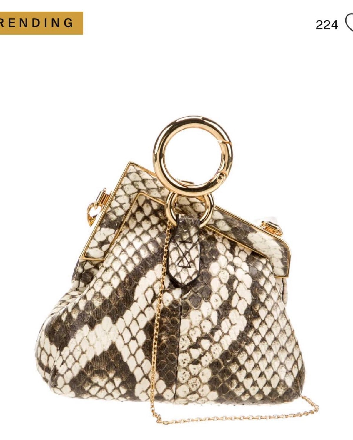 Fendi Fendi Nano Snakeskin Bag - Photo 3