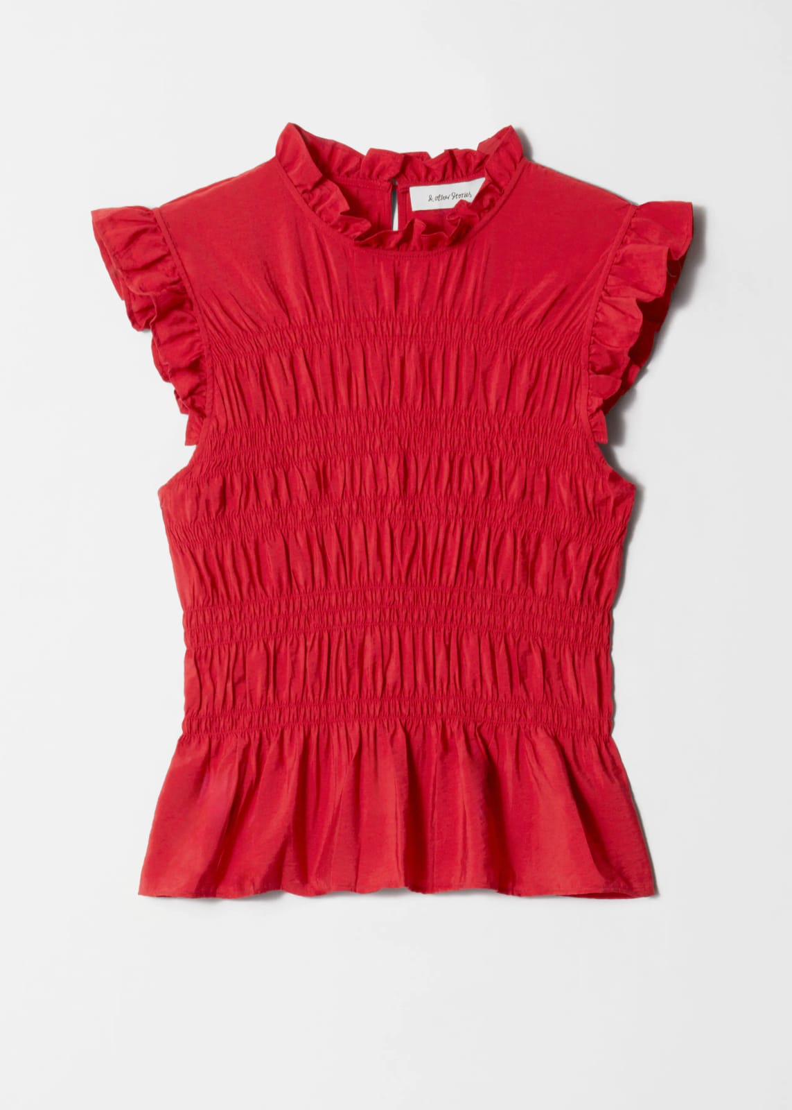 & Other Stories Smocked Frill Top - Photo 4