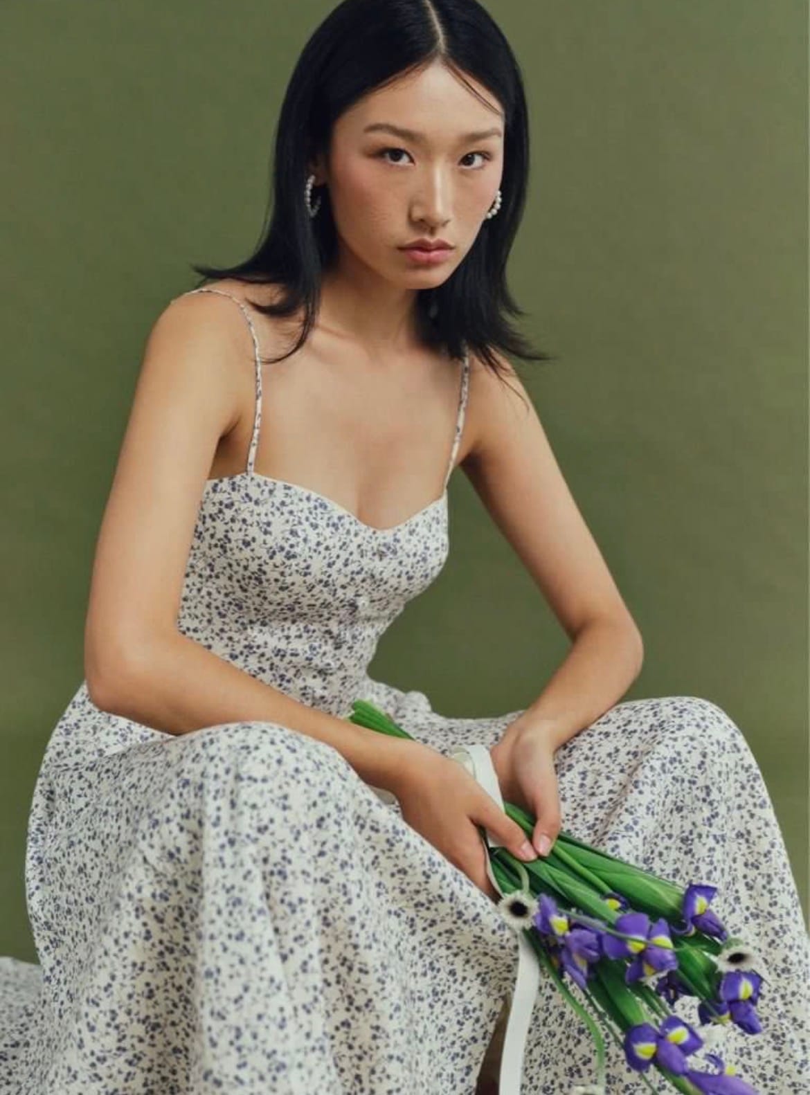 Caramel Monster Renne Midi Dress in Wild Prune in Blue Shadow - Photo 4