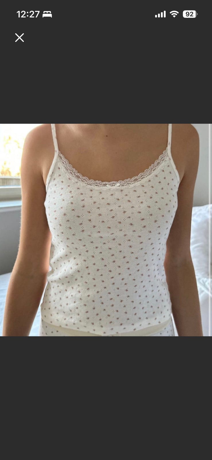 BNWT Brandy Melville Skylar Floral Lace Tank Top 🌸