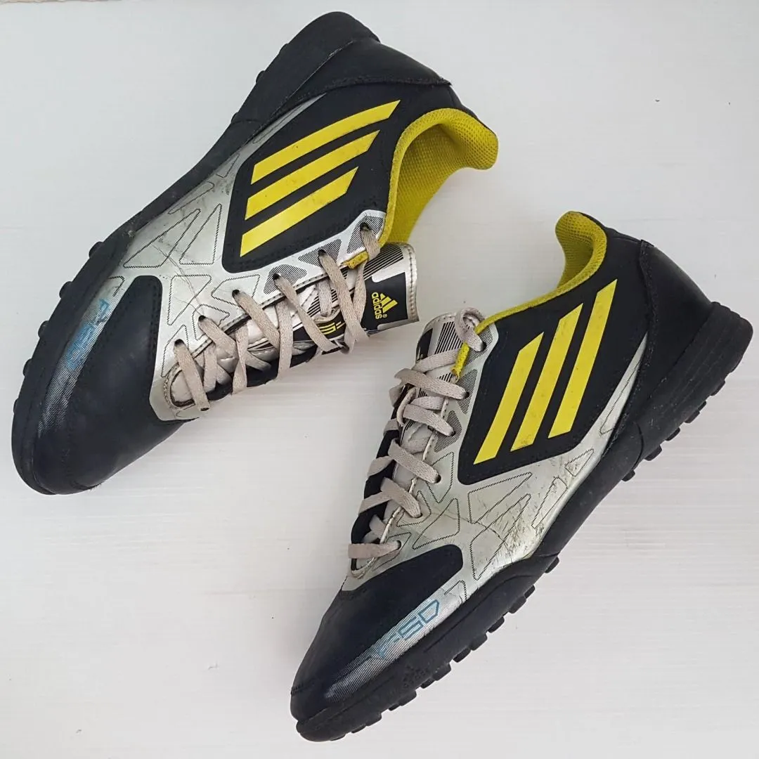 Adidas Original Adidas F 50 Futsal Shoes, Black, Silver & Yellow Boots, US 5.5, UK 5, EU 38, JP 240, Low Top, Soccer Turf Cleats, Cool Futsal Model, Adidas Football Boots, Active Lifestyle, Cosmopolitan, Soccer Shoes, Sophistication, Streetwise, Urban Style - Photo 9