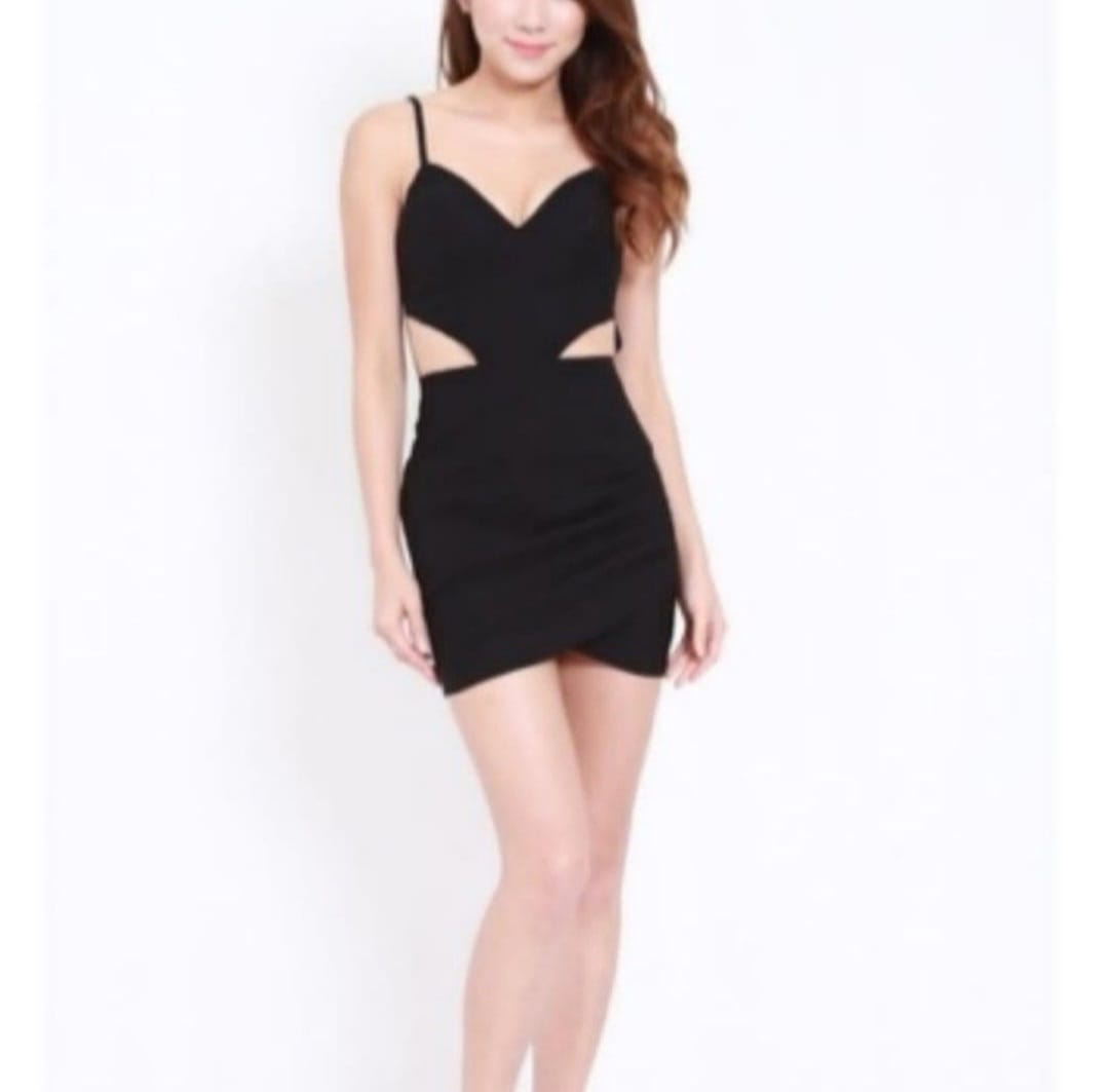 Chic Black Cut-Out Mini Dress