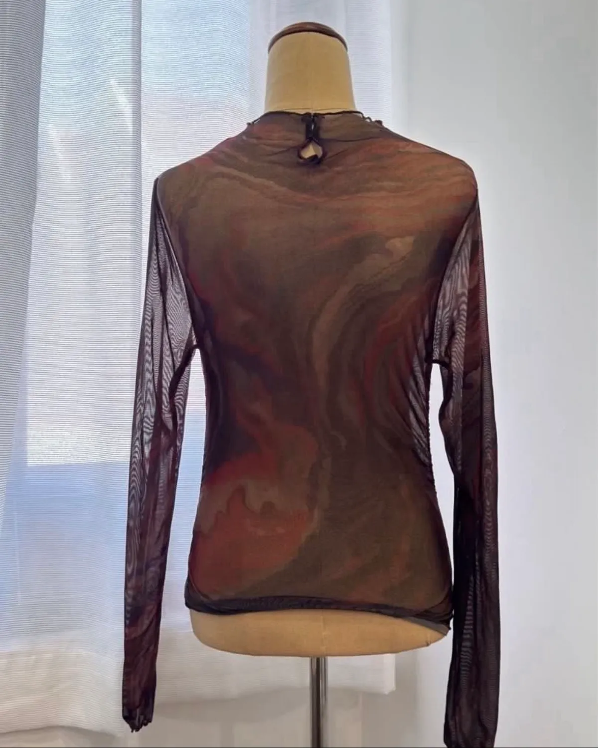 Zara Sheer Mesh Long Sleeve Top - Photo 2