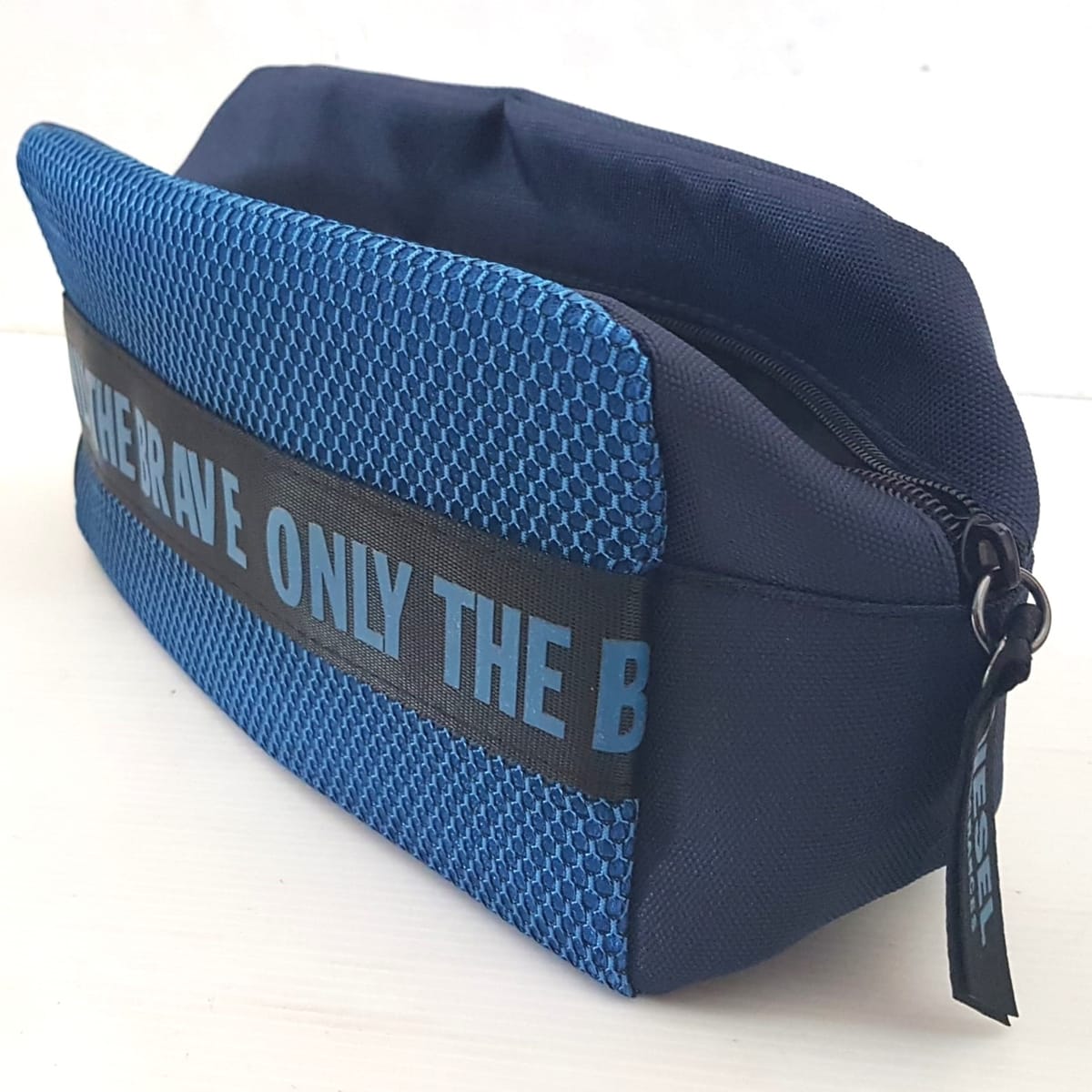 DIESEL  Original DIESEL Limited Edition Pouch, ITALY Cool Blue & Black Clutch, Cosmopolitan Satchel Bag, Intricate Design, Diesel Fragrances, Only the Brave, Sleek Model, Sophistication, Streetwise, Cosmetic Bag, Toiletry, Luxury Living, Pop Culture - Photo 9