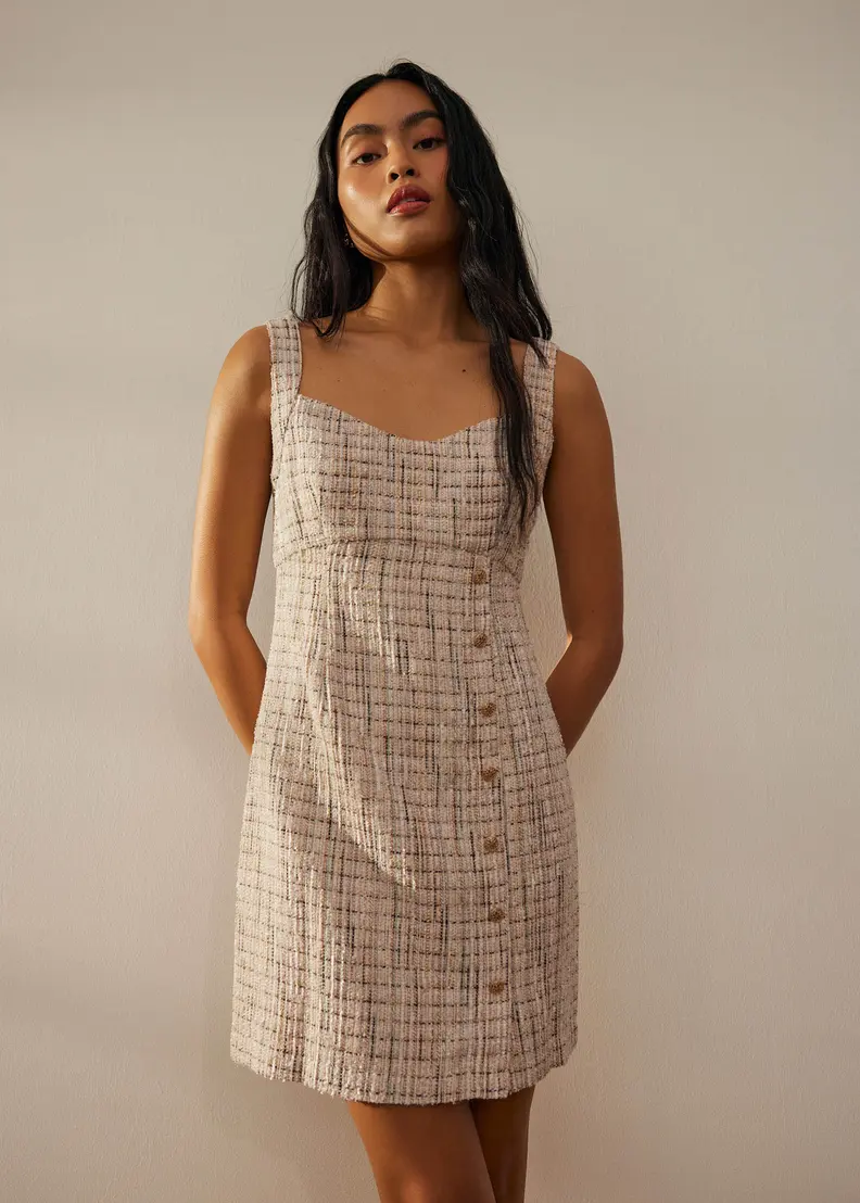 Love, Bonito Love Bonito Tweed Sweetheart A-line Mini Dress - Photo 2