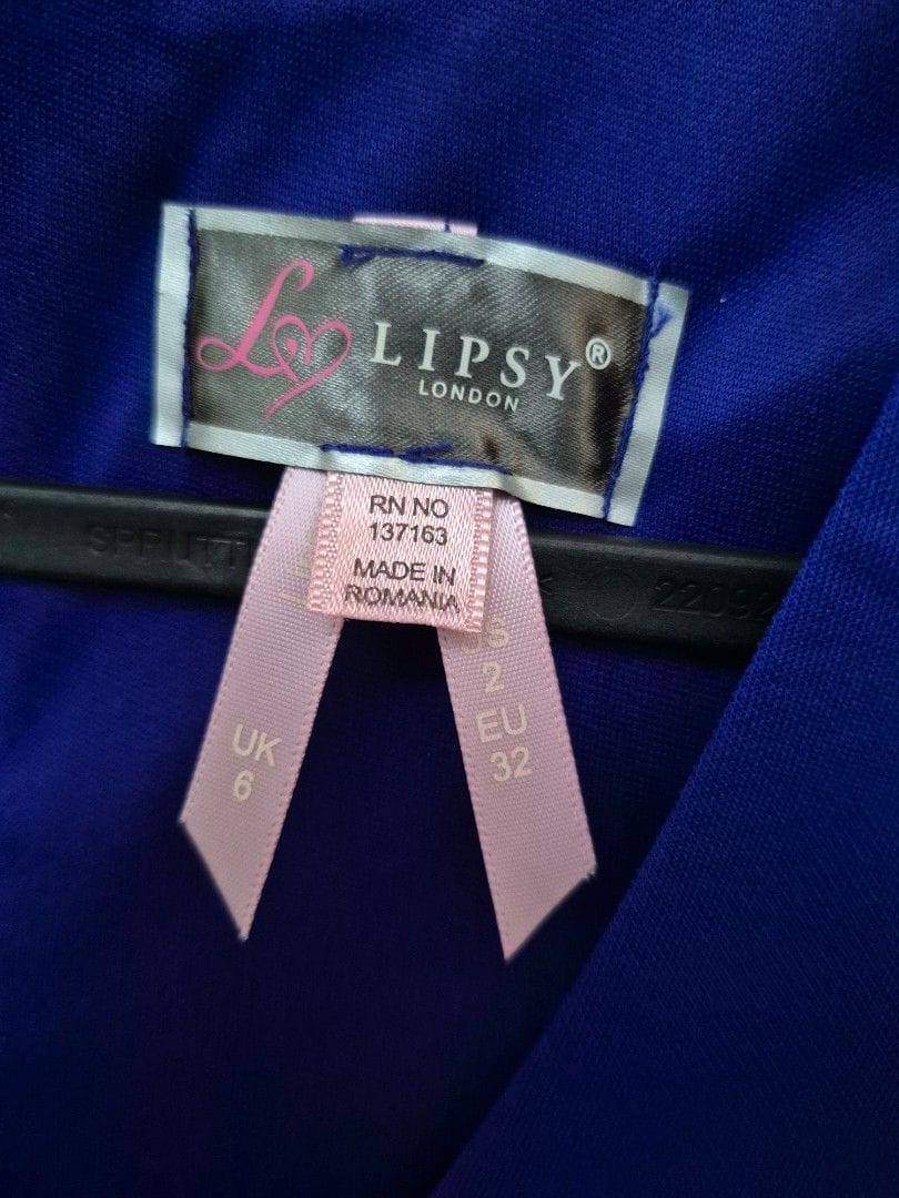 Lipsy Chic Lipsy London Blue & Black Dress - UK 6 - Photo 3