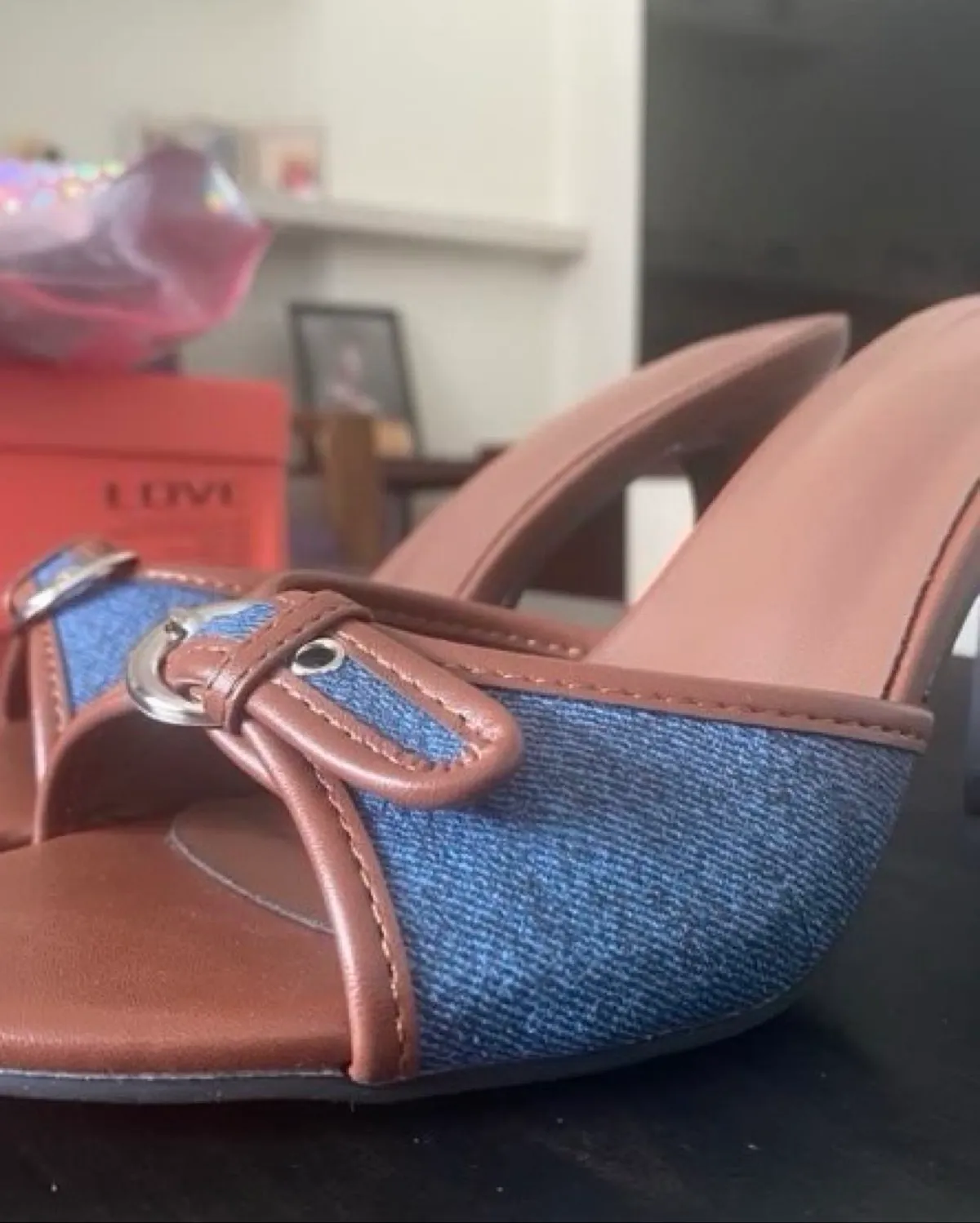 Shein Denim & brown new heels - Photo 2