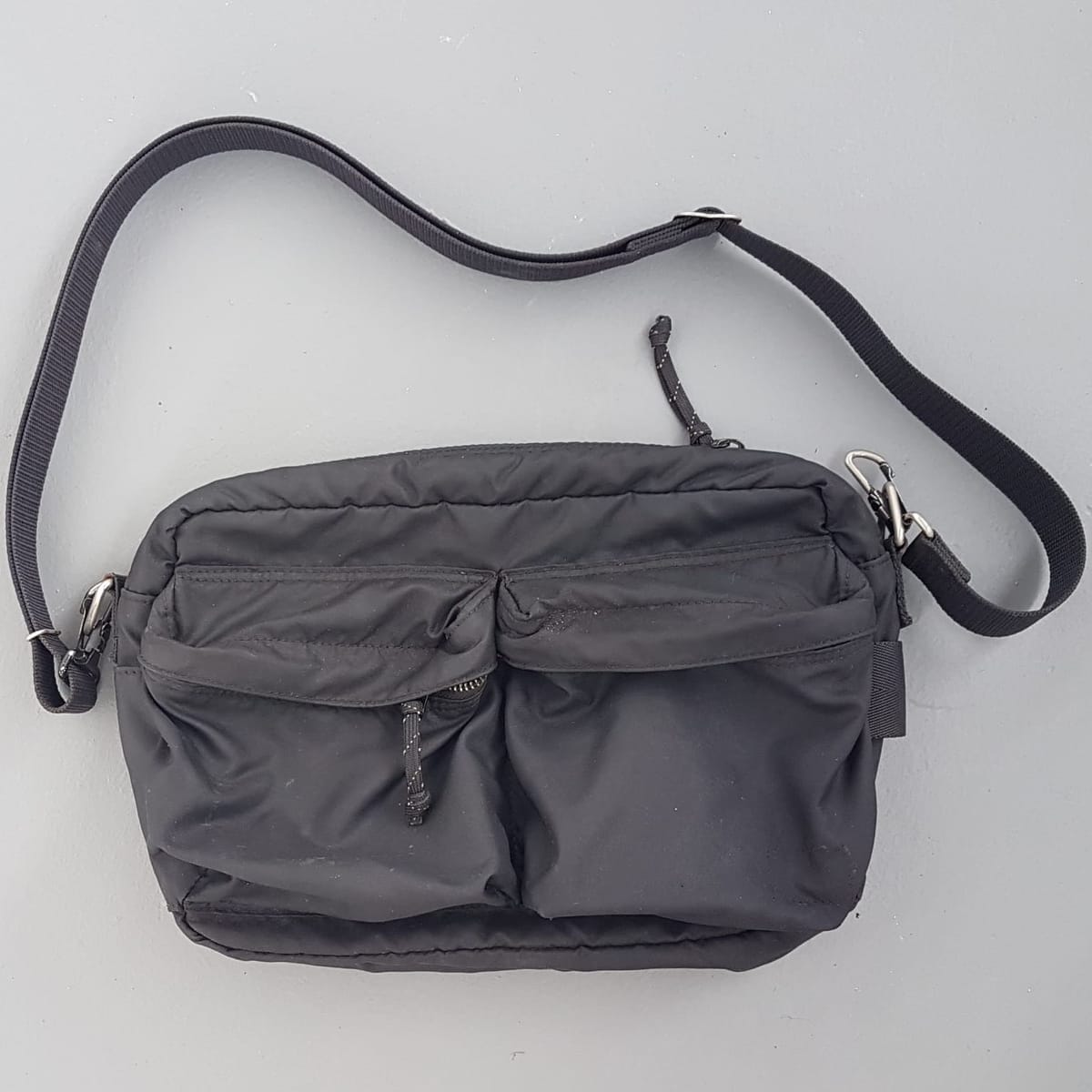 PORTER Original Porter International Crossbody Shoulder Bag, Luxury Black Nylon Bag, Cosmopolitan, Made in JAPAN, Sleek Design, Sling Bag, Travel Pack, Continental, Sophistication, Urban Style, Streetwise, Timeless Appeal, Pop Culture, Active Lifestyle, Everyday Fashion - Photo 9