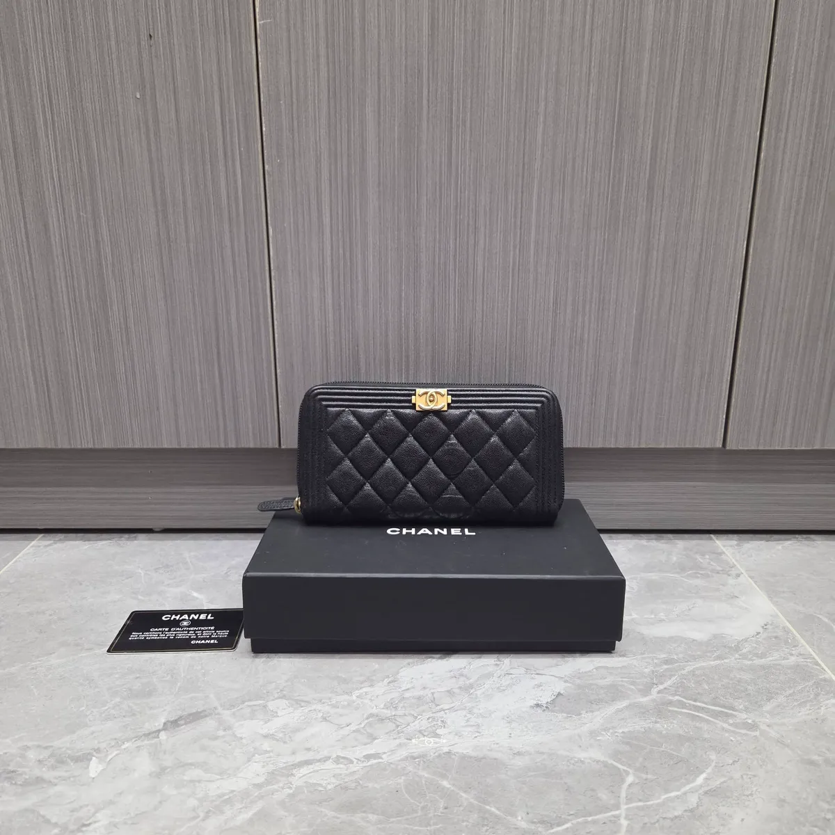 Chanel Quilted Black Wallet