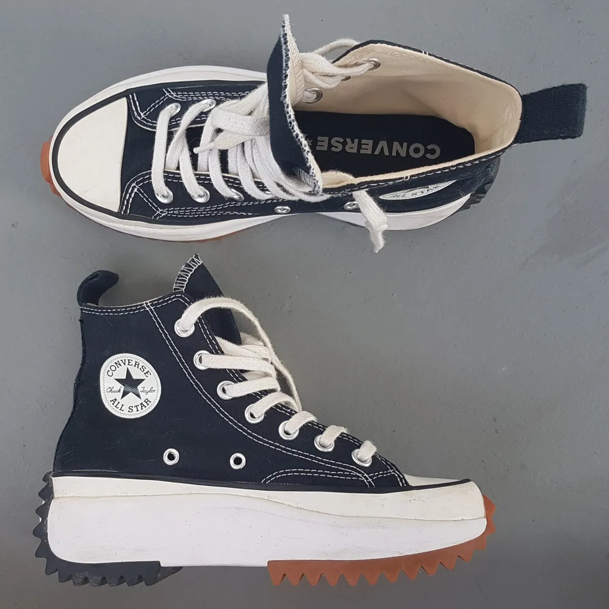 Converse Exclusive Converse Run Star Hike Trainers, US 5.5, UK 4, EUR 36, RETAIL $213, Cool Black & White Chucky Platform Shoes, Hi Boots, Converse x JW Anderson High Top Sneakers, Luxury Living, Pop Culture, Hip Hop, Rock Star, Cult Street Fashion, Roadster - Photo 2