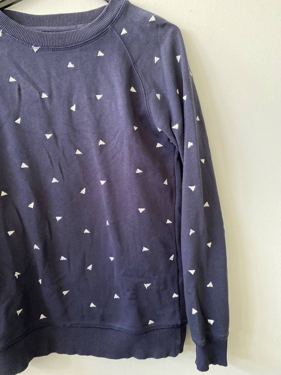 Pull & Bear Pull&Bear Men's Navy Pullover With Triangle Pattern (EUR S / MEX 36) - Photo 2