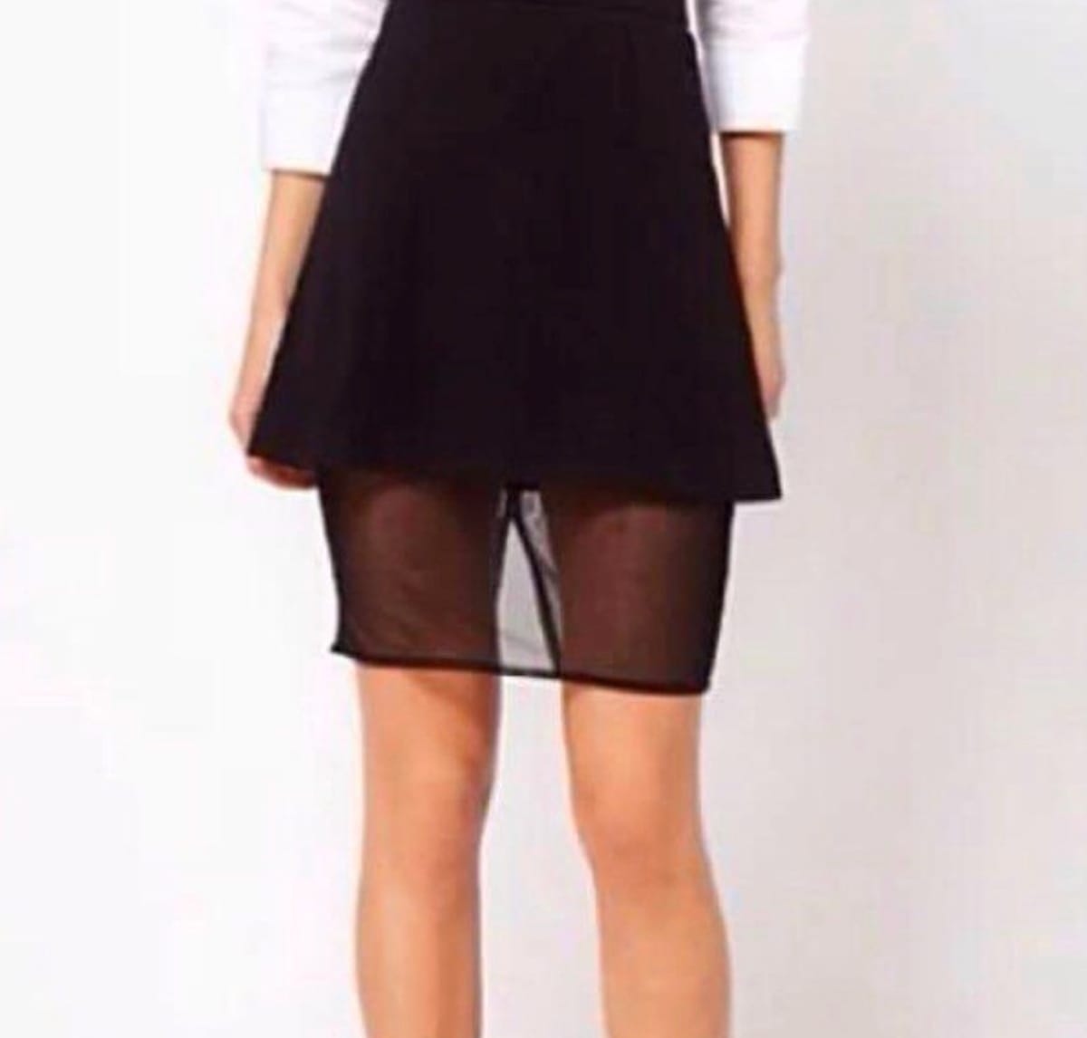 Chic Sheer Overlay Skirt