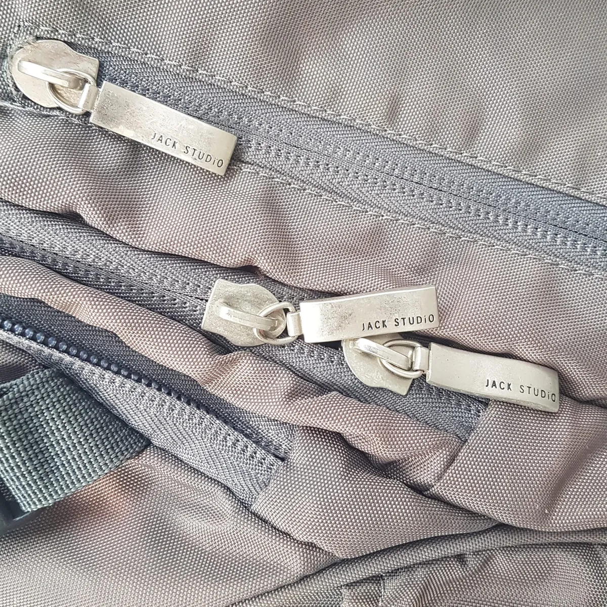 Jack Studio Original JACK STUDIO Backpack, Cool Taupe Gray Haversack, Cosmopolitan, Waterproof, Multiple Compartments, Multiple Zippers, Multi-Tier Organizational Pockets, Side Compression Buckle, Laptop, Travel Pack, Everyday Bag, Sophistication, Streetwise - Photo 3