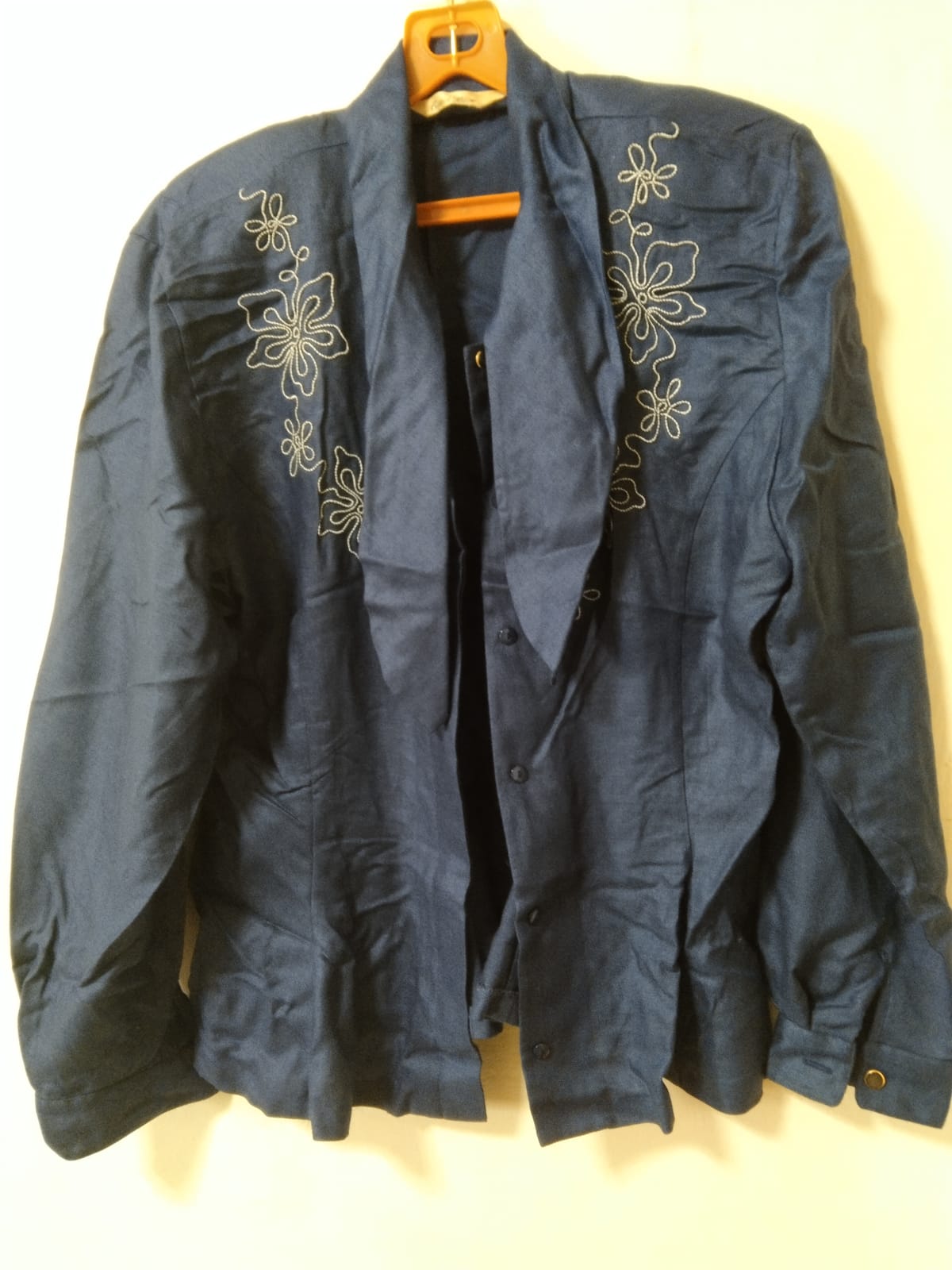 Vintage Navy Embroidered Jacket