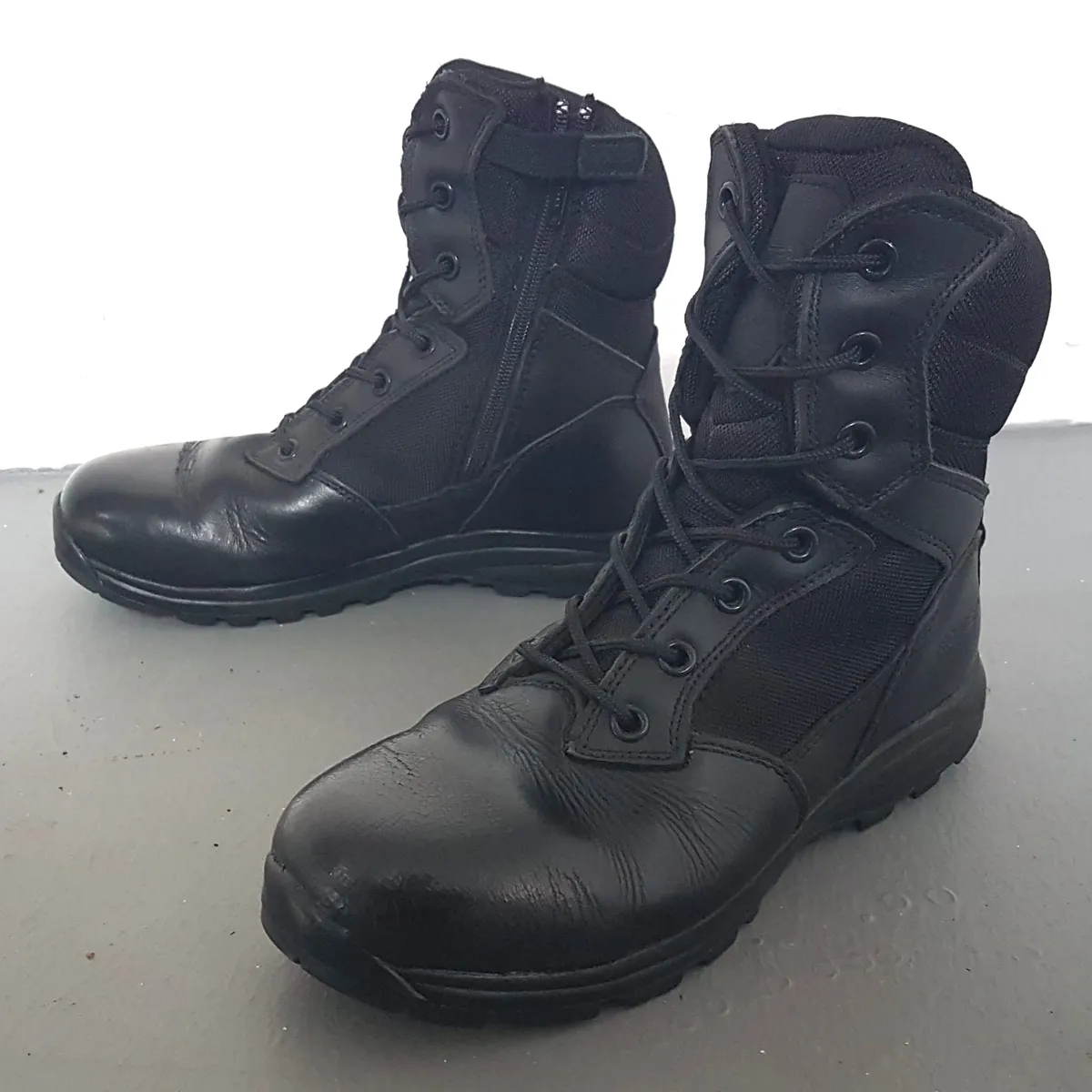 FRONTIER Original Frontier Combat Boots, Cool 8 inches High, US 9.5, UK 8.5, EU 42.5, Black Leather Shoes, Side Zipper, Retro Boots, Vintage Tactical Boots, Cosmopolitan, Durable Design, High Performance, Foot Protection, Safety Shoes, All Terrains, Adventures - Photo 8