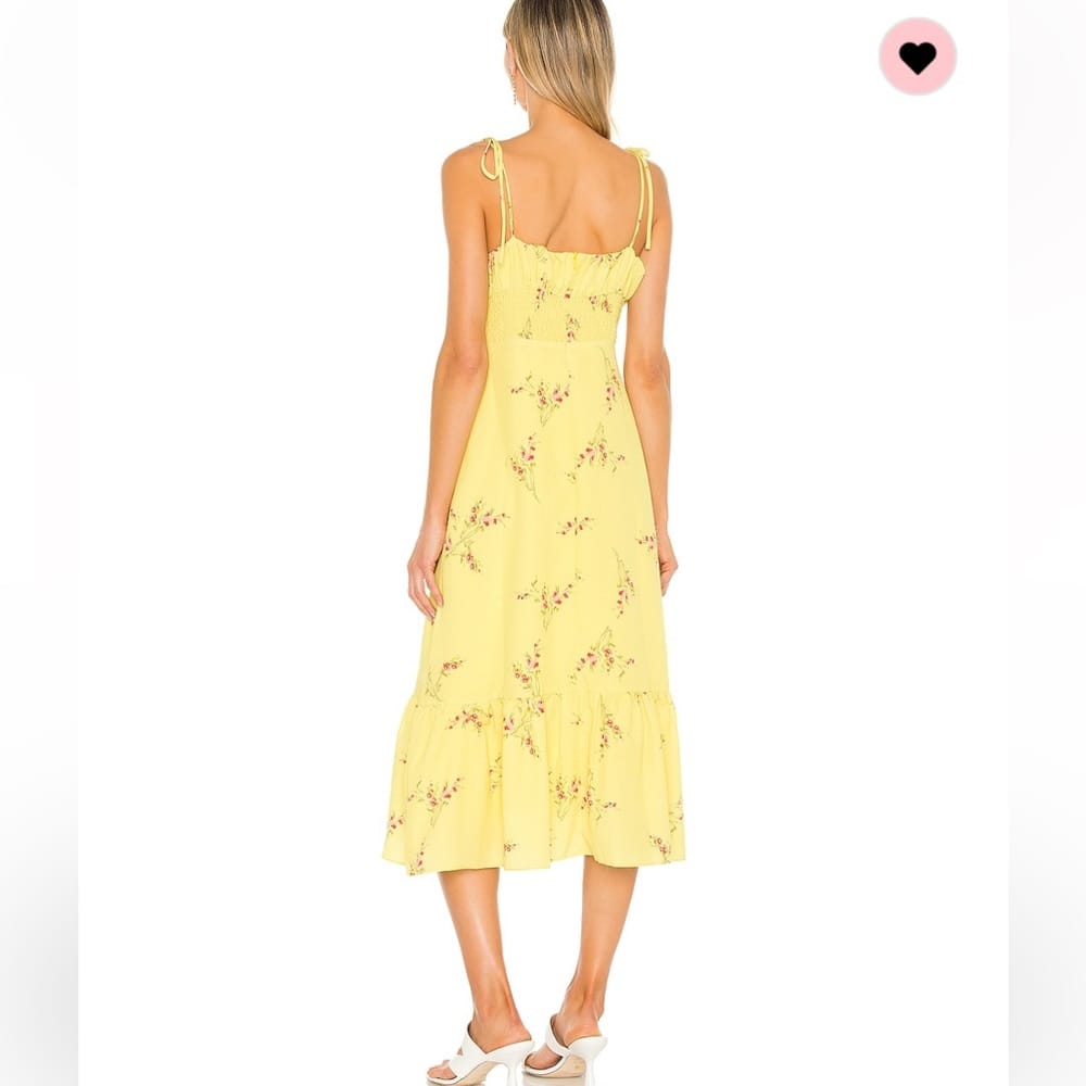 Revolve Yellow Floral Midi Dress - Photo 2
