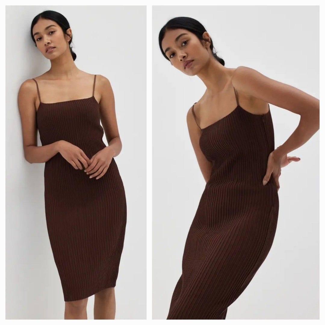 Love, Bonito Love Bonito Kelsi Knit Bodycon Dressin Brown in Size XS - Photo 2